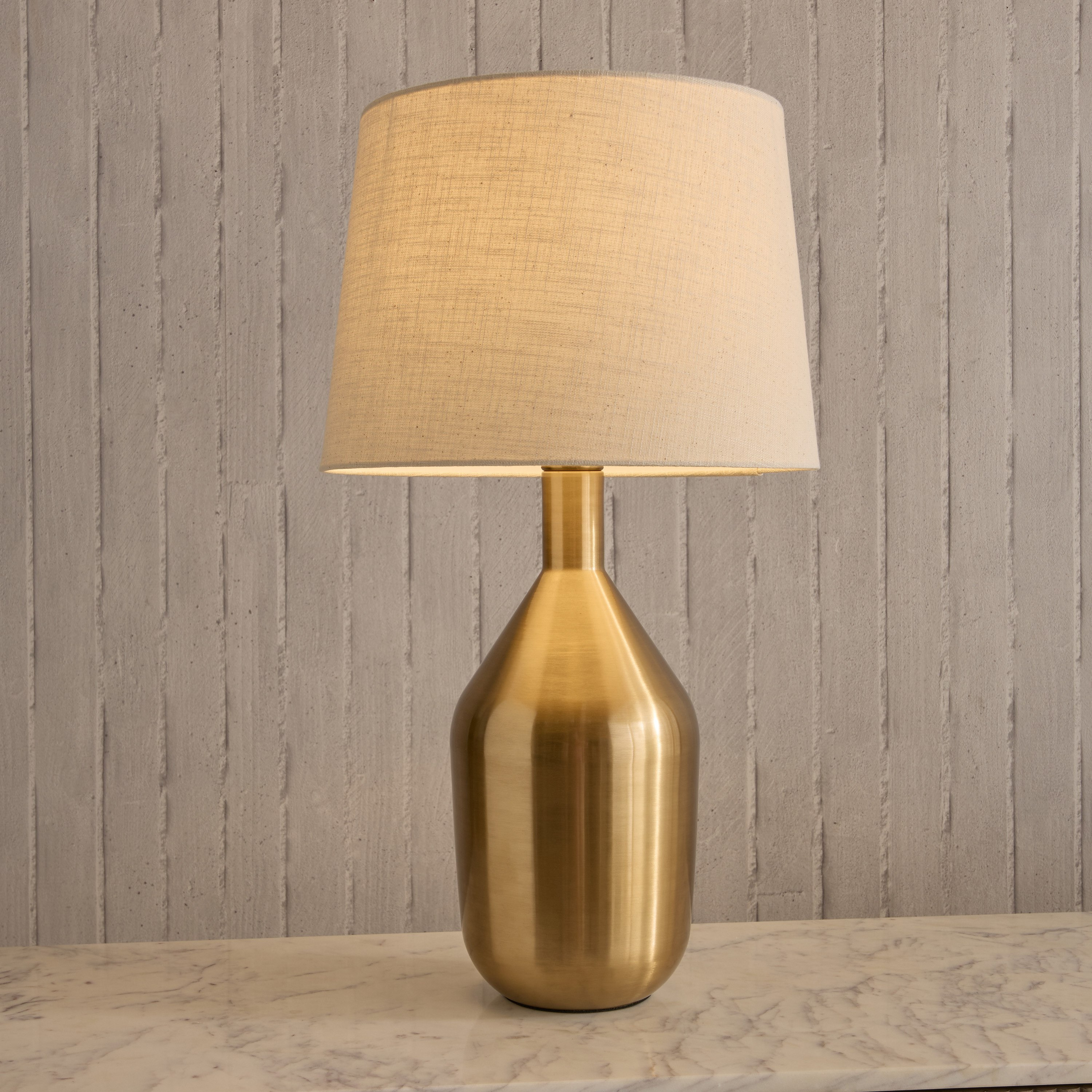 Antark Ethan Big Size Metal Table Lamp with Linen Shade - 63 cm-hbxbedroom-lighting-tablelamps-image-2