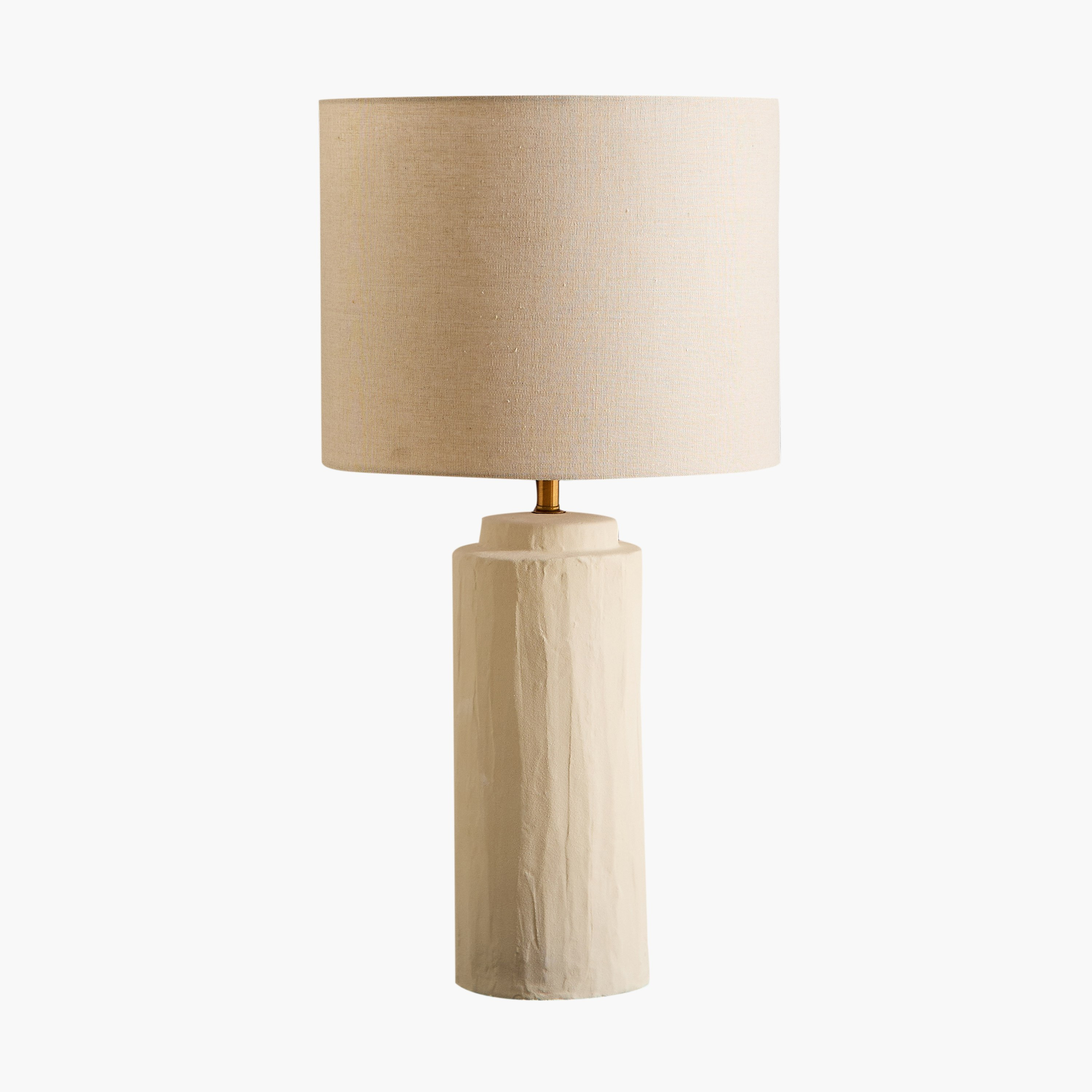 مصباح طاولة سيراميك بحجم كبير مع غطاء كتان من ناش زوي - 16x65 سم-hbxbedroom-lighting-tablelamps-image-5