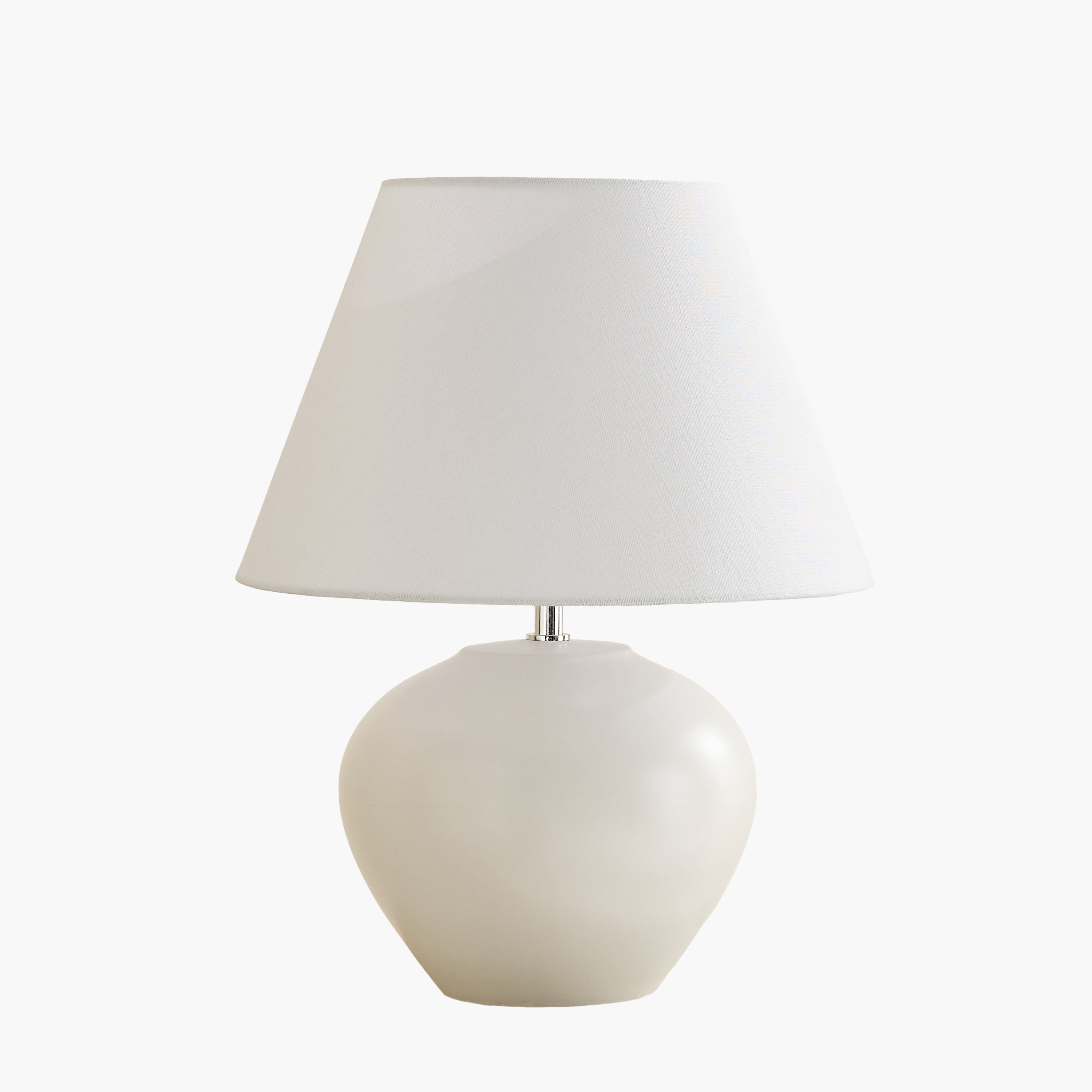 Nash-Zoe Big Size Ceramic Table Lamp with Linen Shade - 35x58 cm-hbxbedroom-lighting-tablelamps-image-9