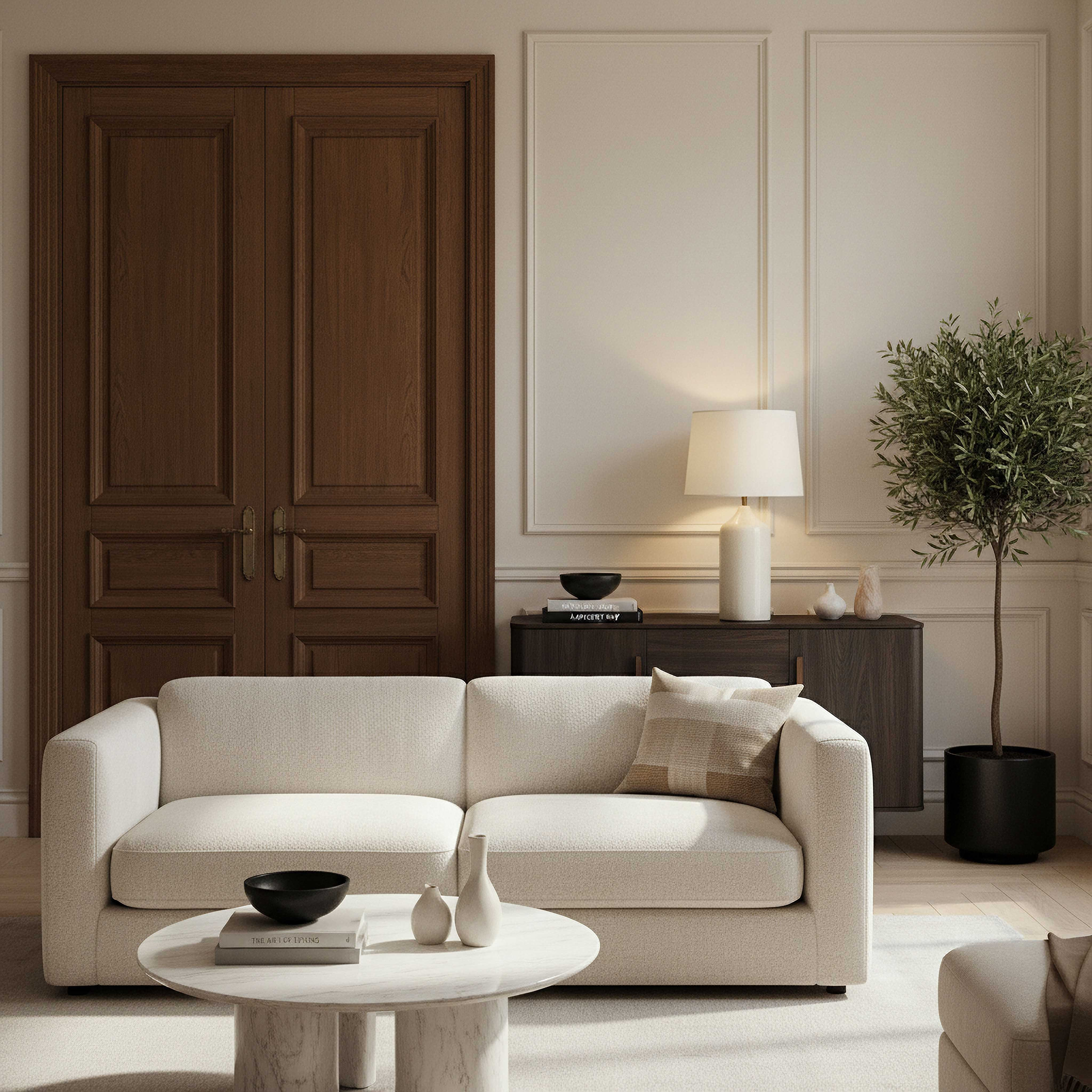 Nash-Zoe Big Size Ceramic Table Lamp with Linen Shade - 16x65 cm-hbxbedroom-lighting-tablelamps-image-4