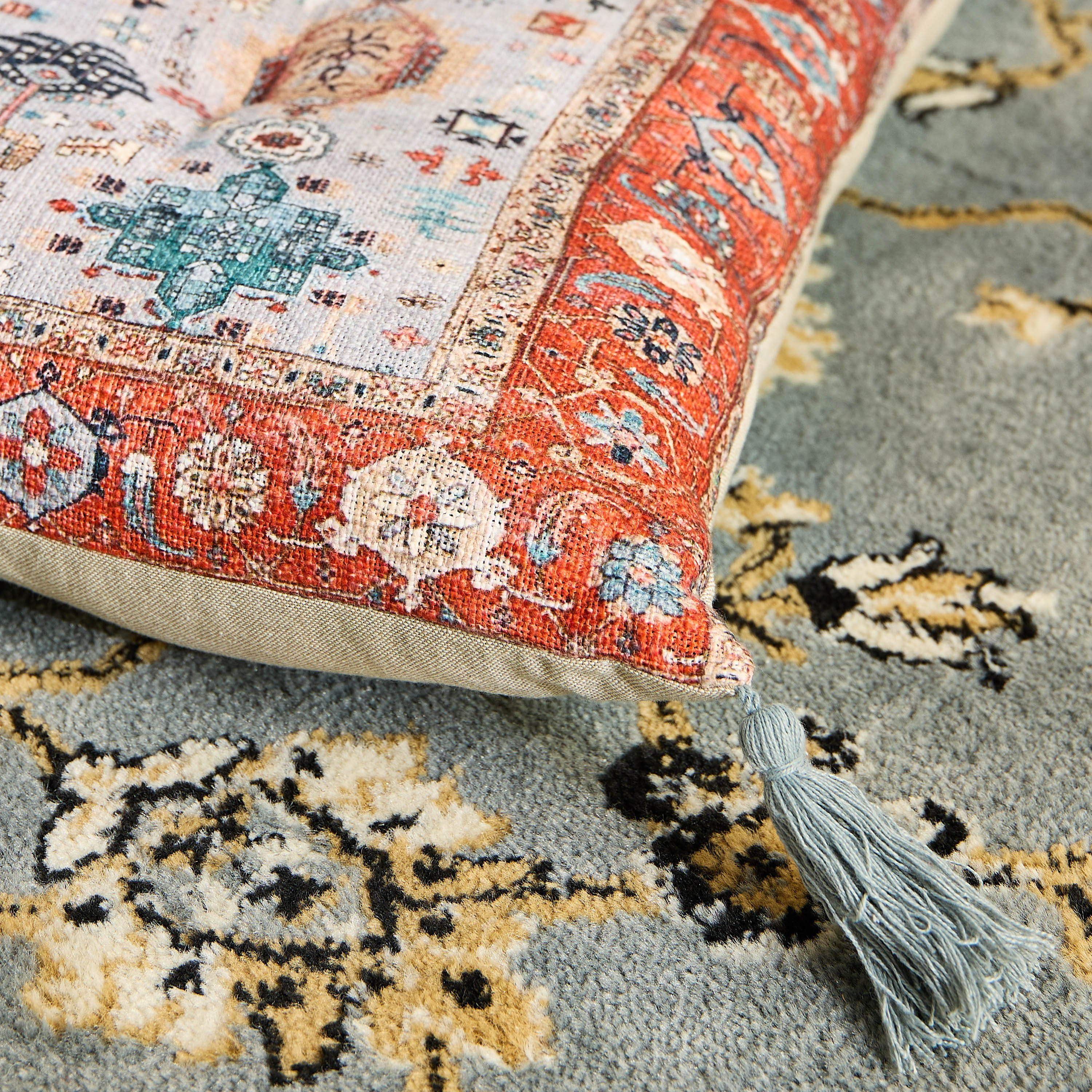 Mahrgan Benza Distress Printed Cushion - 60x60 cm-hbxhomeware-hbxbedroom-image-3