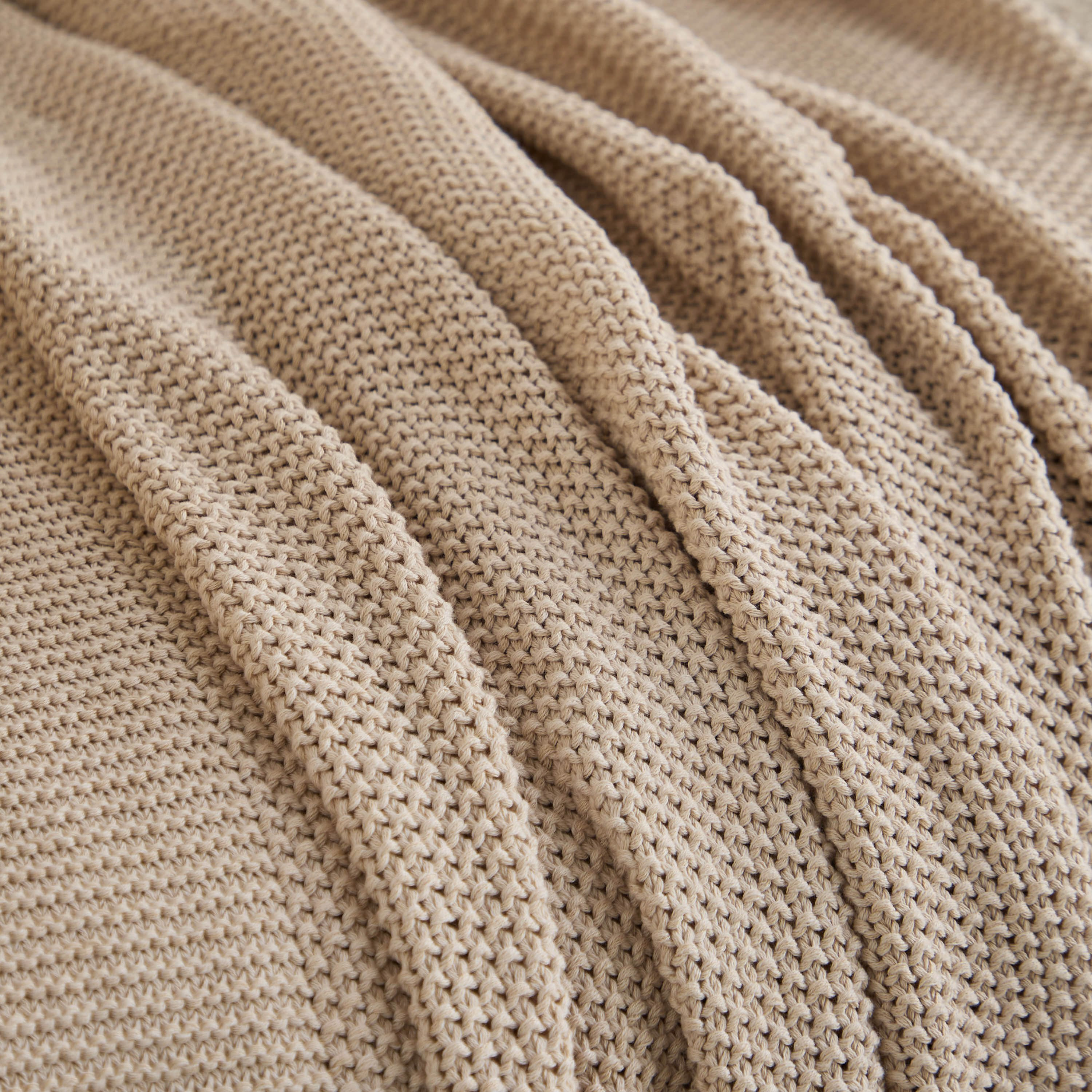 ReVive Knitted Recycled Cotton Throw - 127x152 cm-hbxhomeware-hbxbedroom-image-2