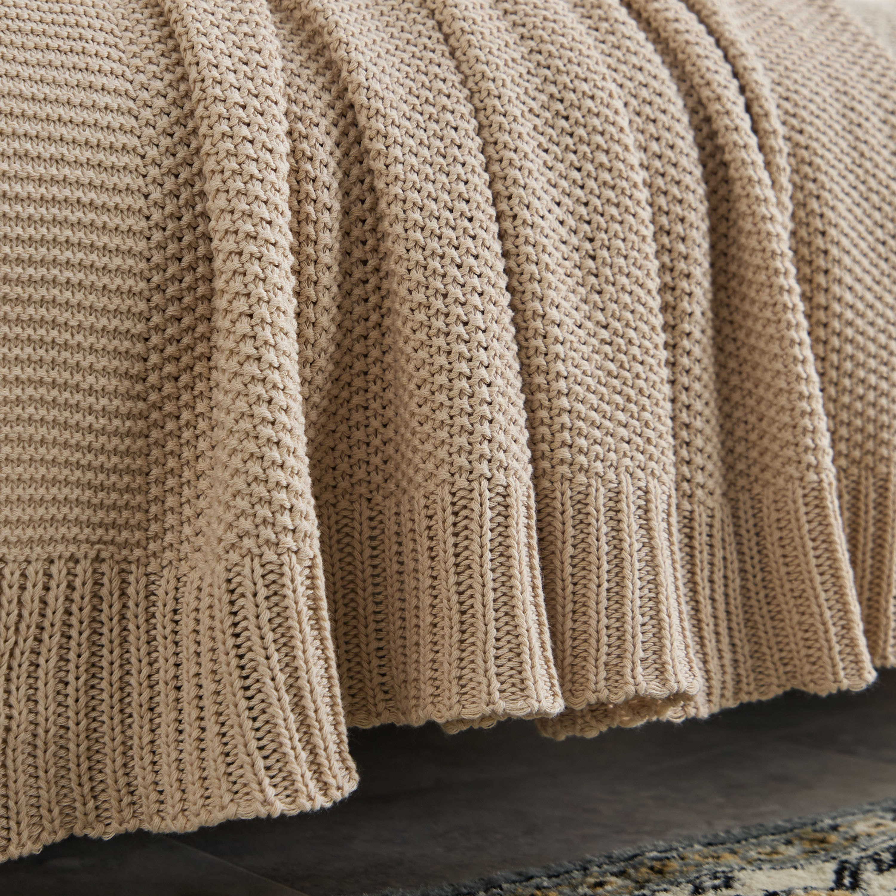 ReVive Knitted Recycled Cotton Throw - 127x152 cm-hbxhomeware-hbxbedroom-image-3