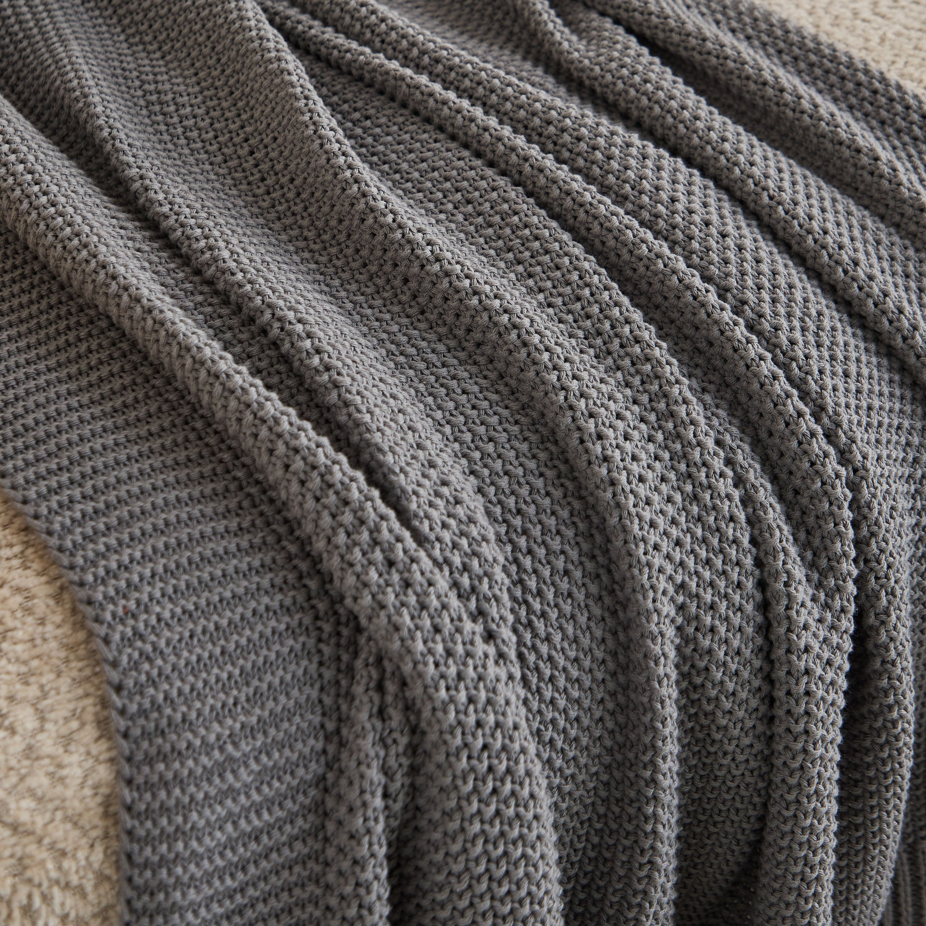 ReVive Knitted Recycled Cotton Throw - 127x152 cm-hbxhomeware-hbxbedroom-image-2