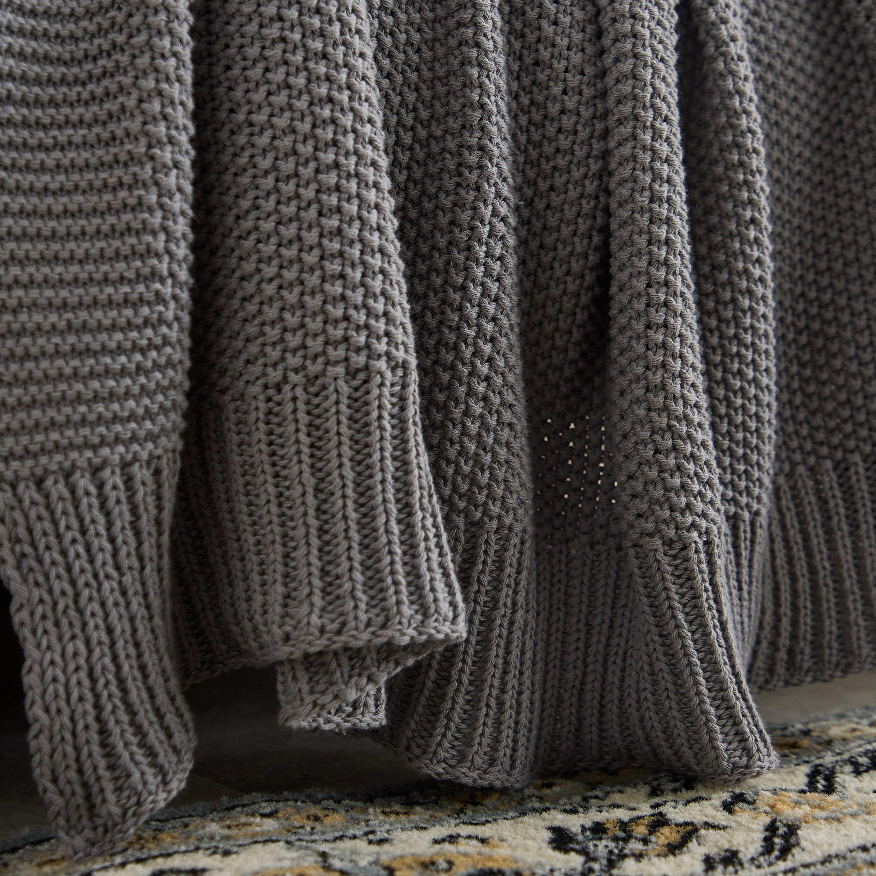 ReVive Knitted Recycled Cotton Throw - 127x152 cm-hbxhomeware-hbxbedroom-image-3