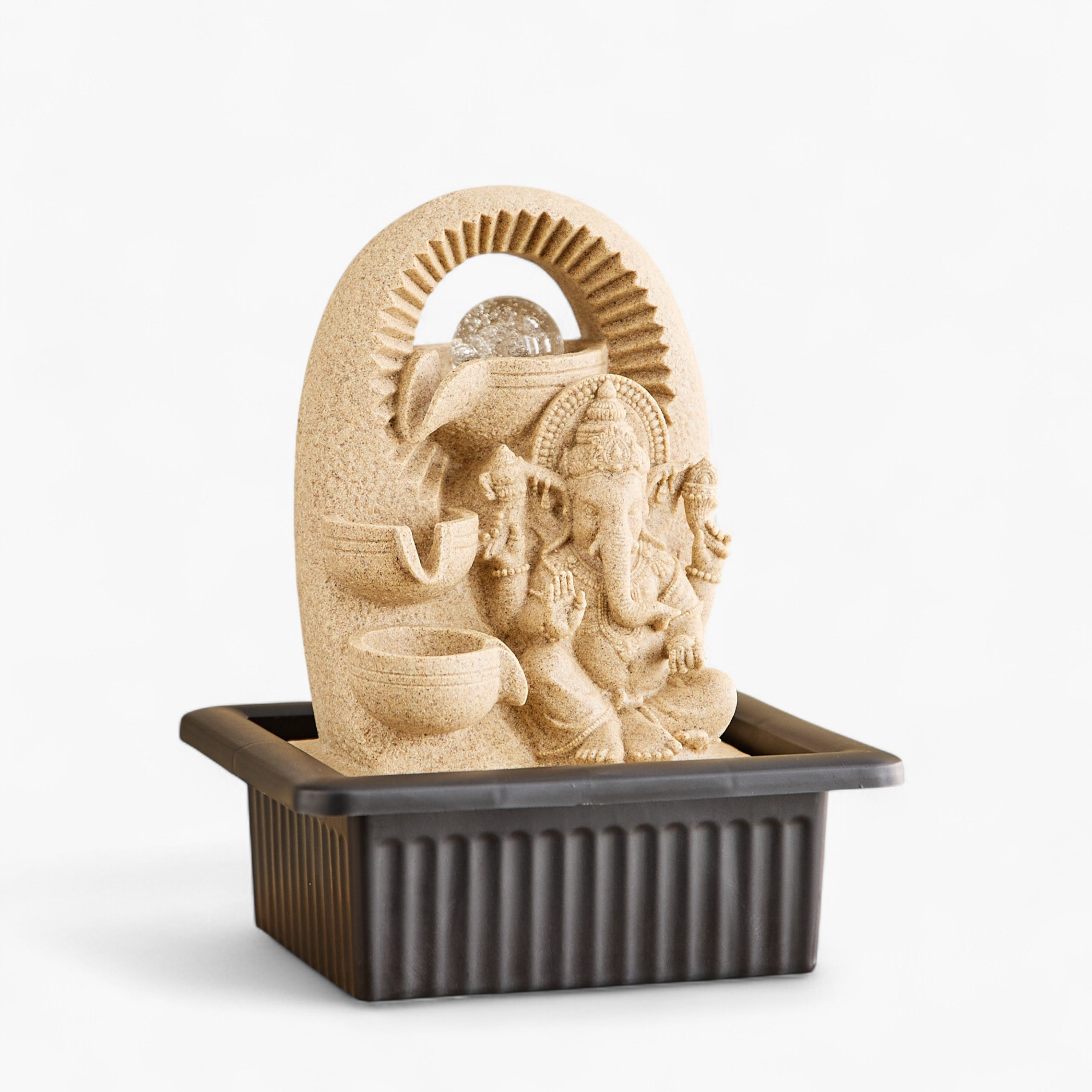 Claro Ganesha Fountain with Rolling Ball and LED Light - 21x17x25 cm-PROMO_HB_AE_B1G1_250925-image-5