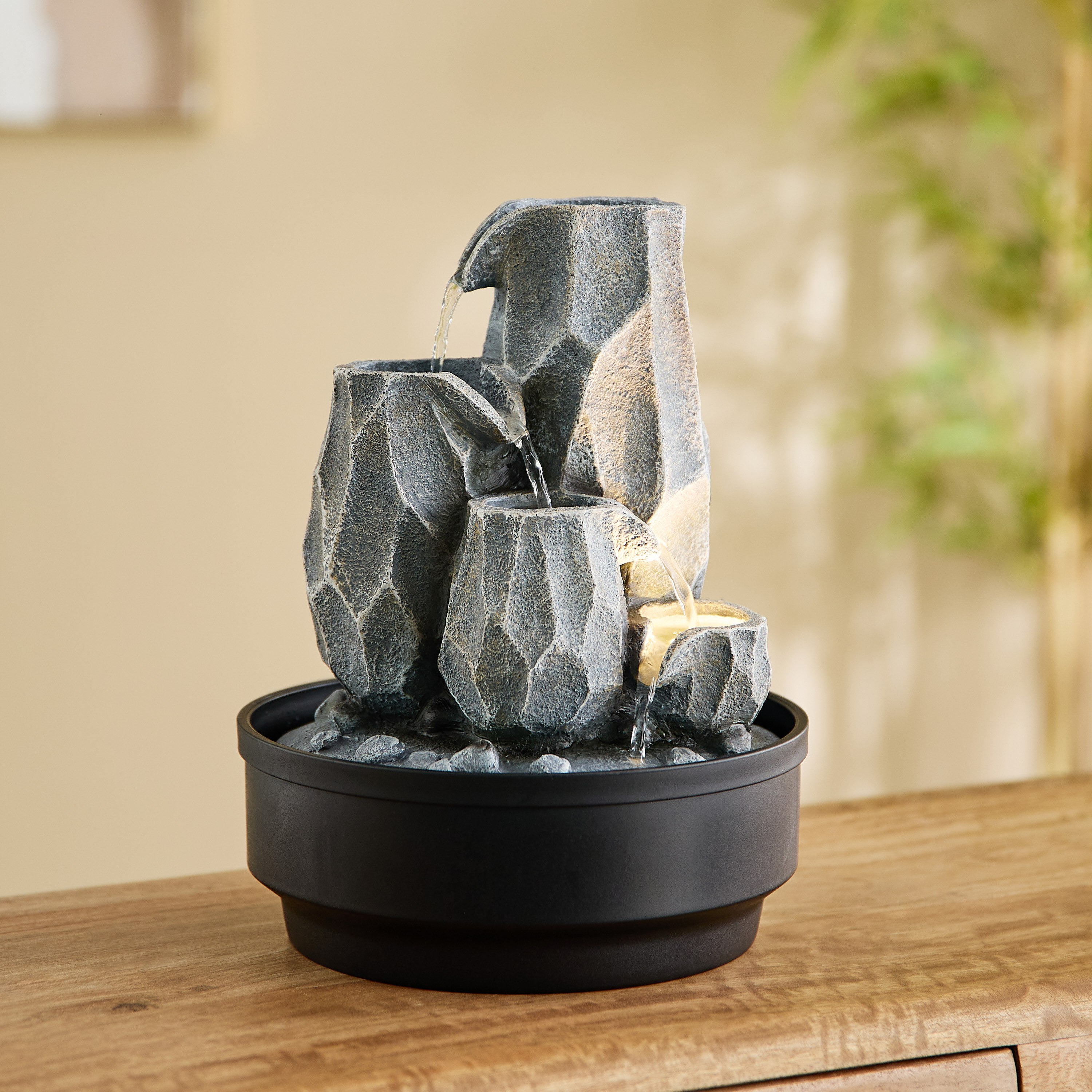 Claro Modern Fountain with 1 LED Light - 21x21x28 cm-PROMO_HB_AE_B1G1_250925-image-2