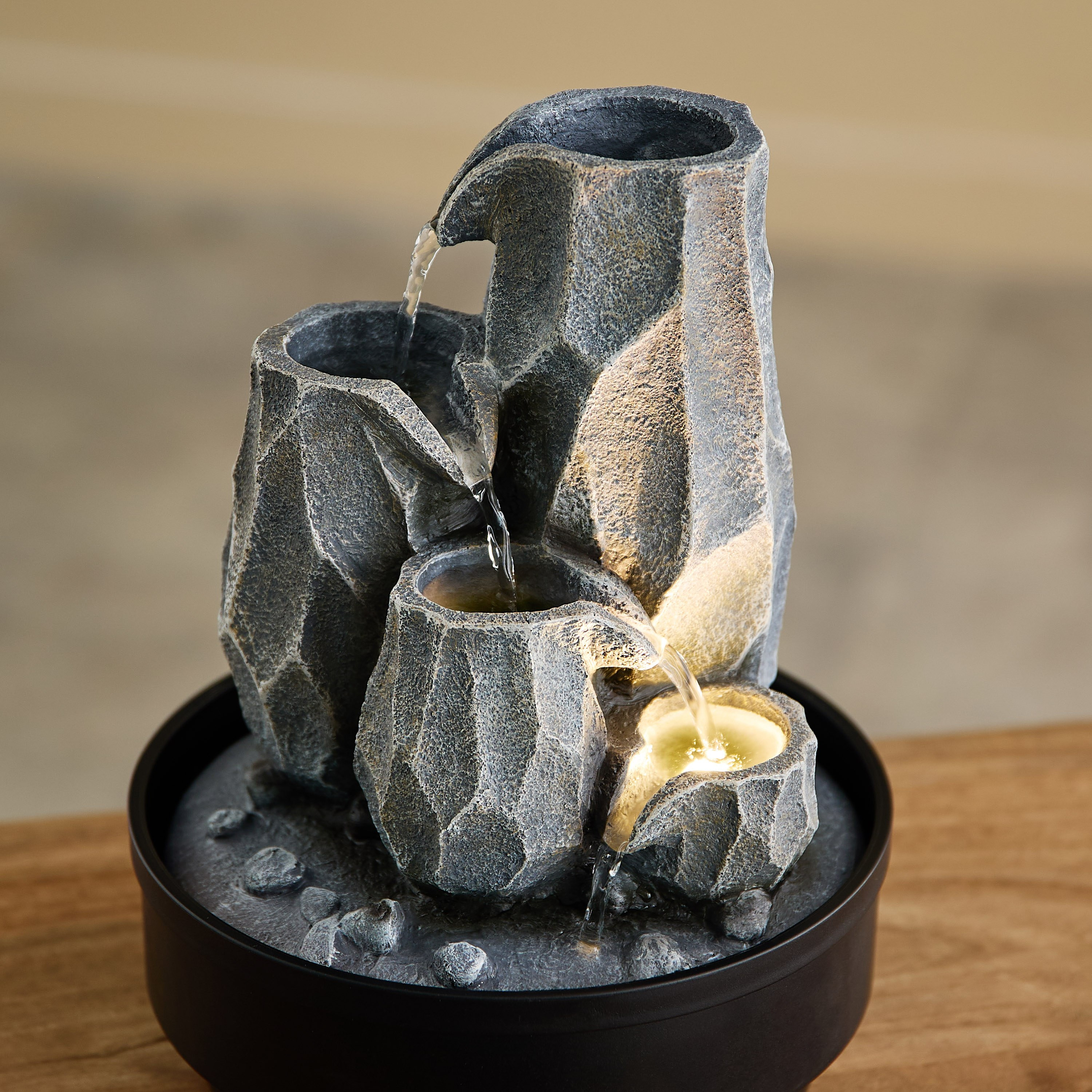 Claro Modern Fountain with 1 LED Light - 21x21x28 cm-PROMO_HB_AE_B1G1_250925-image-3