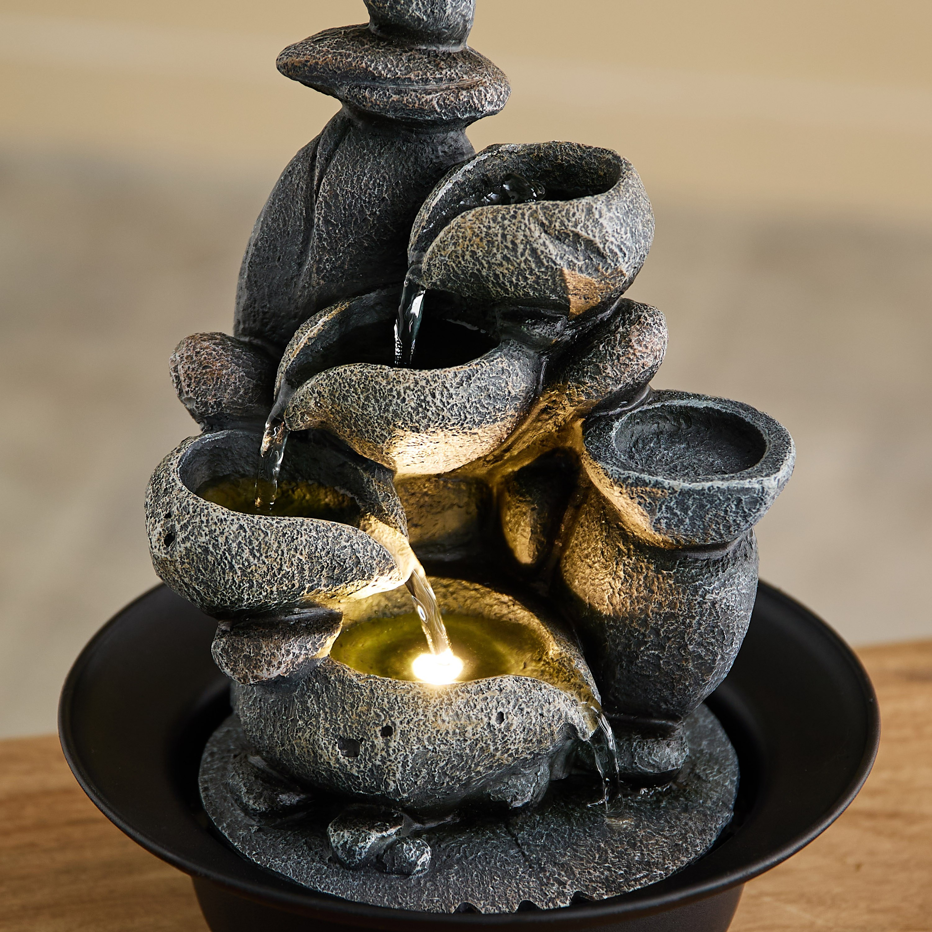 Claro Modern Fountain with LED Light - 23x23x31 cm-PROMO_HB_AE_B1G1_250925-image-3