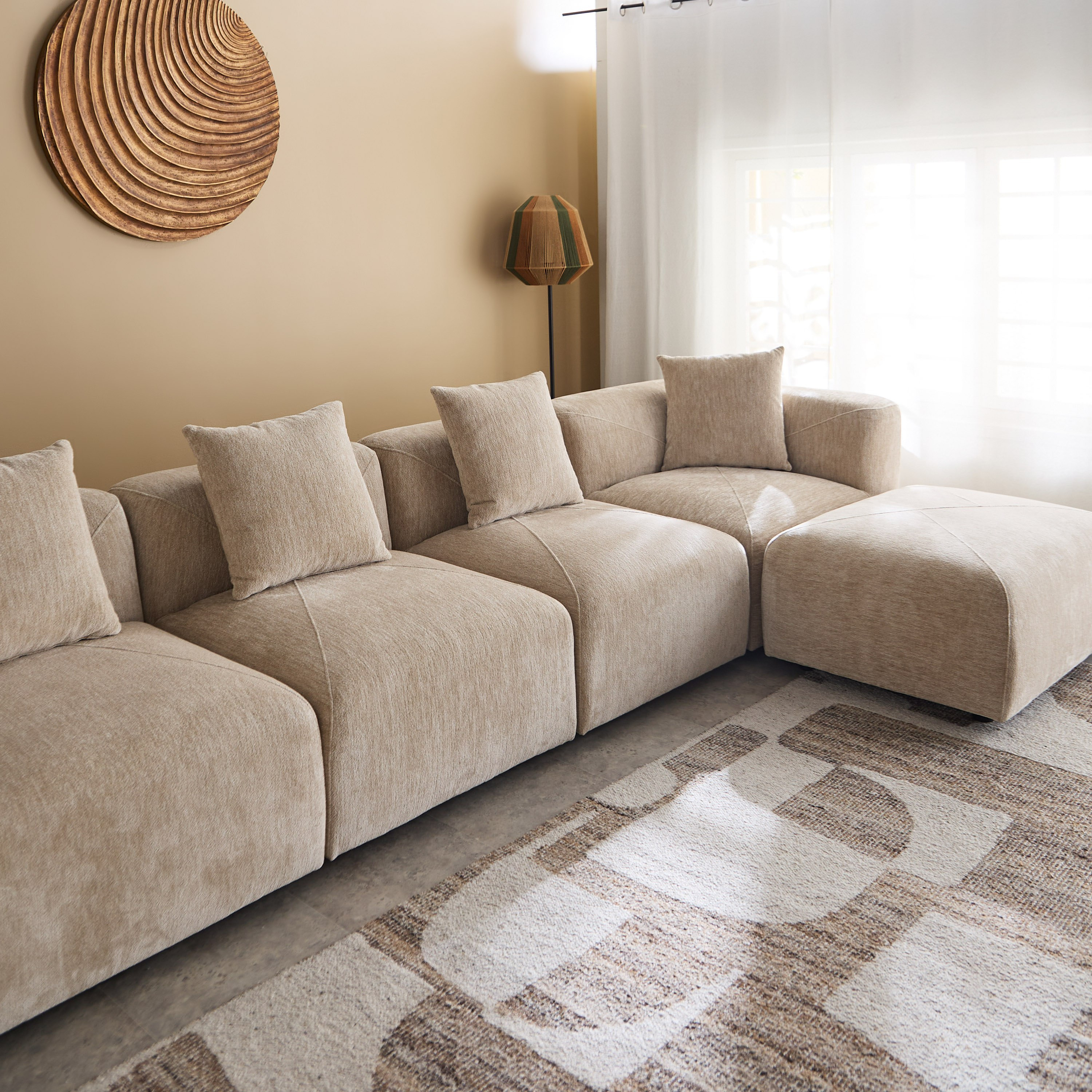 كنبة ركنية مقسمة قماش بـ5 مقاعد مع 4 وسائد من كيوتو-hbxlivingroom-sofasandarmchairs-cornersofas-image-13