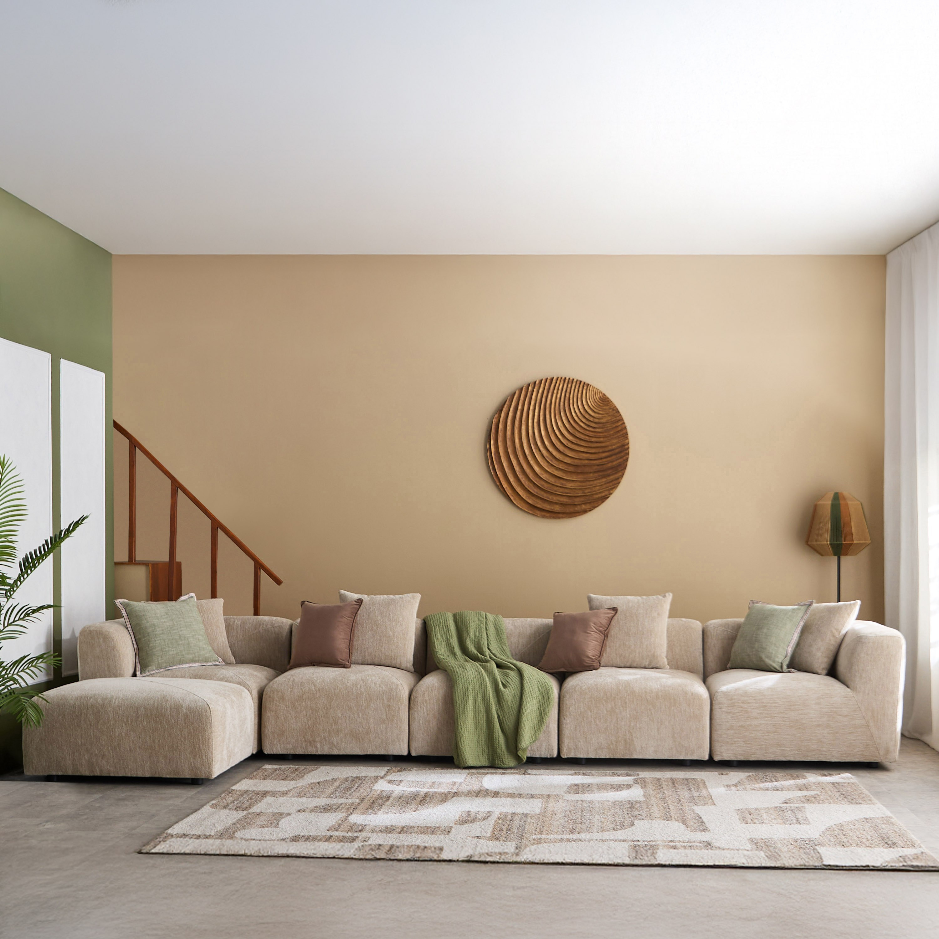 كنبة ركنية مقسمة قماش بـ5 مقاعد مع 4 وسائد من كيوتو-hbxlivingroom-sofasandarmchairs-cornersofas-image-5