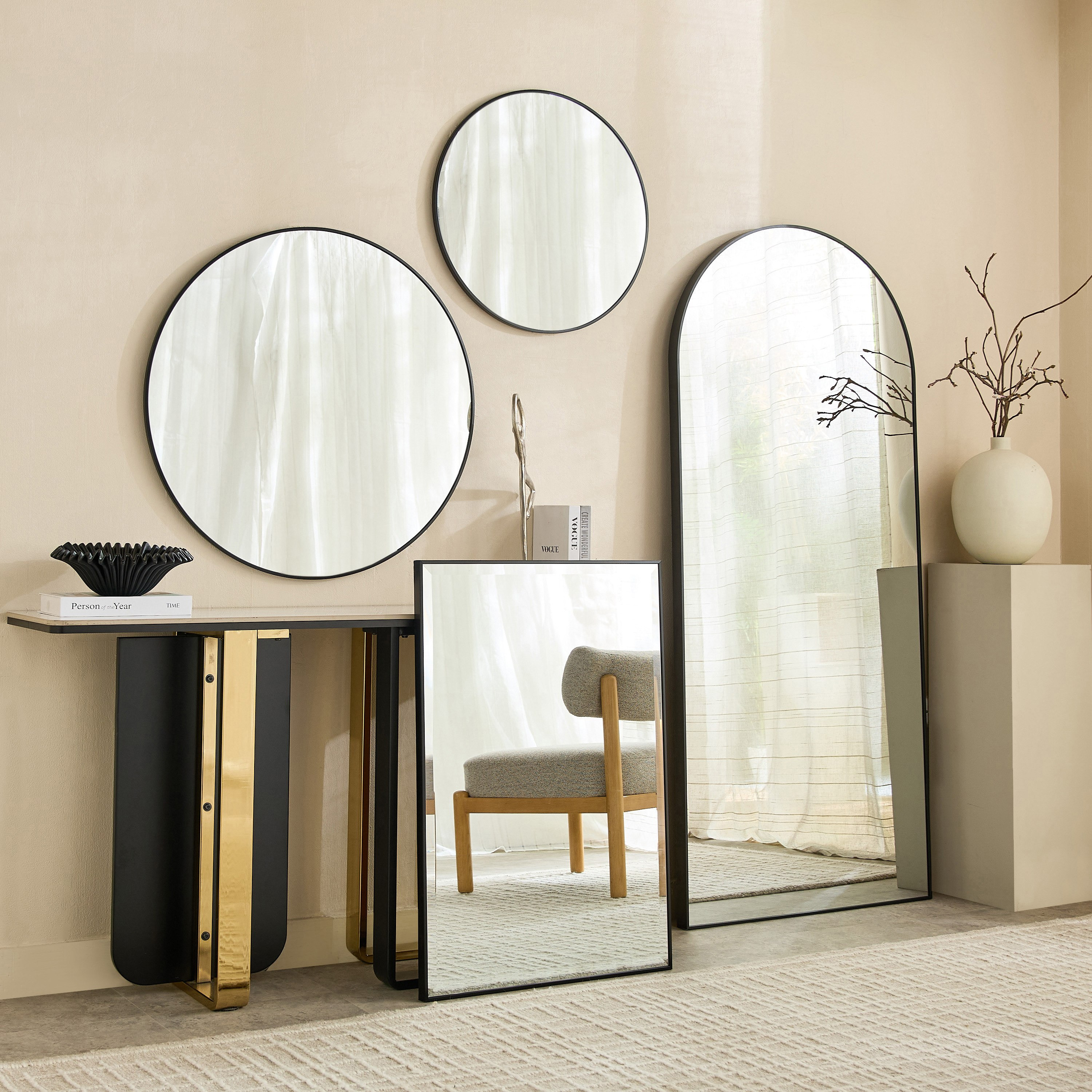 مرآة حائط مؤطرة لوفت من سابرينا - 60x90 سم-hbxhomeware-hbxdecorandfurnishings-image-7