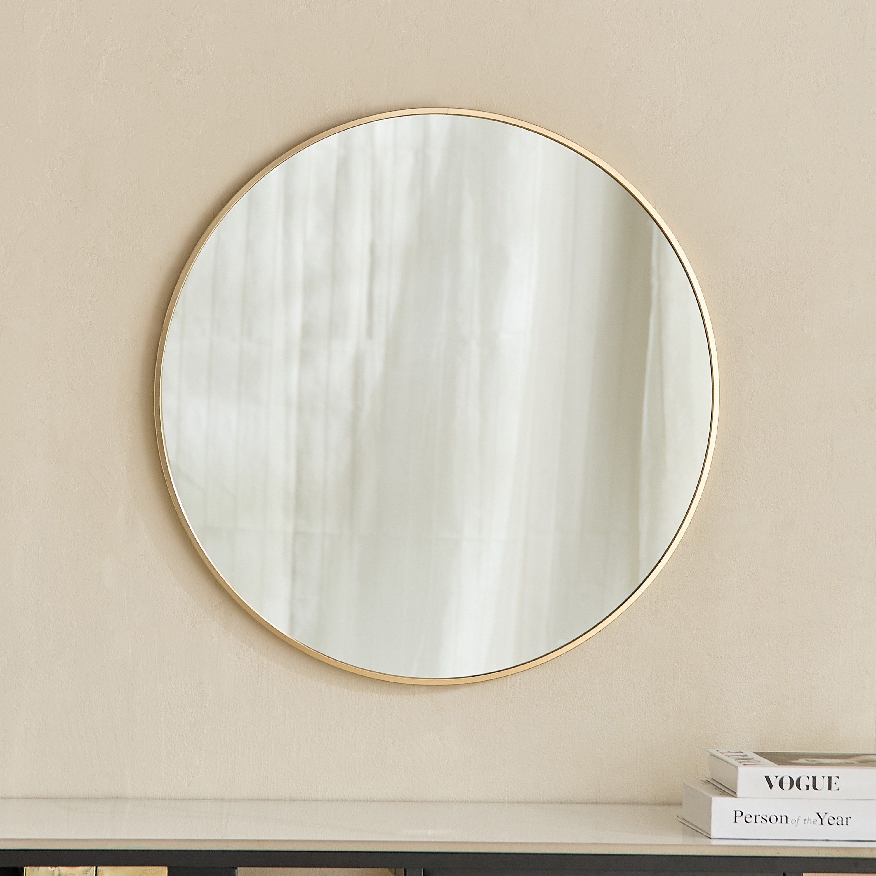 مرآة حائط مستديرة مع\ن بوفت من سابرينا - 60x60x2.5 سم-hbxhomeware-hbxdecorandfurnishings-image-5