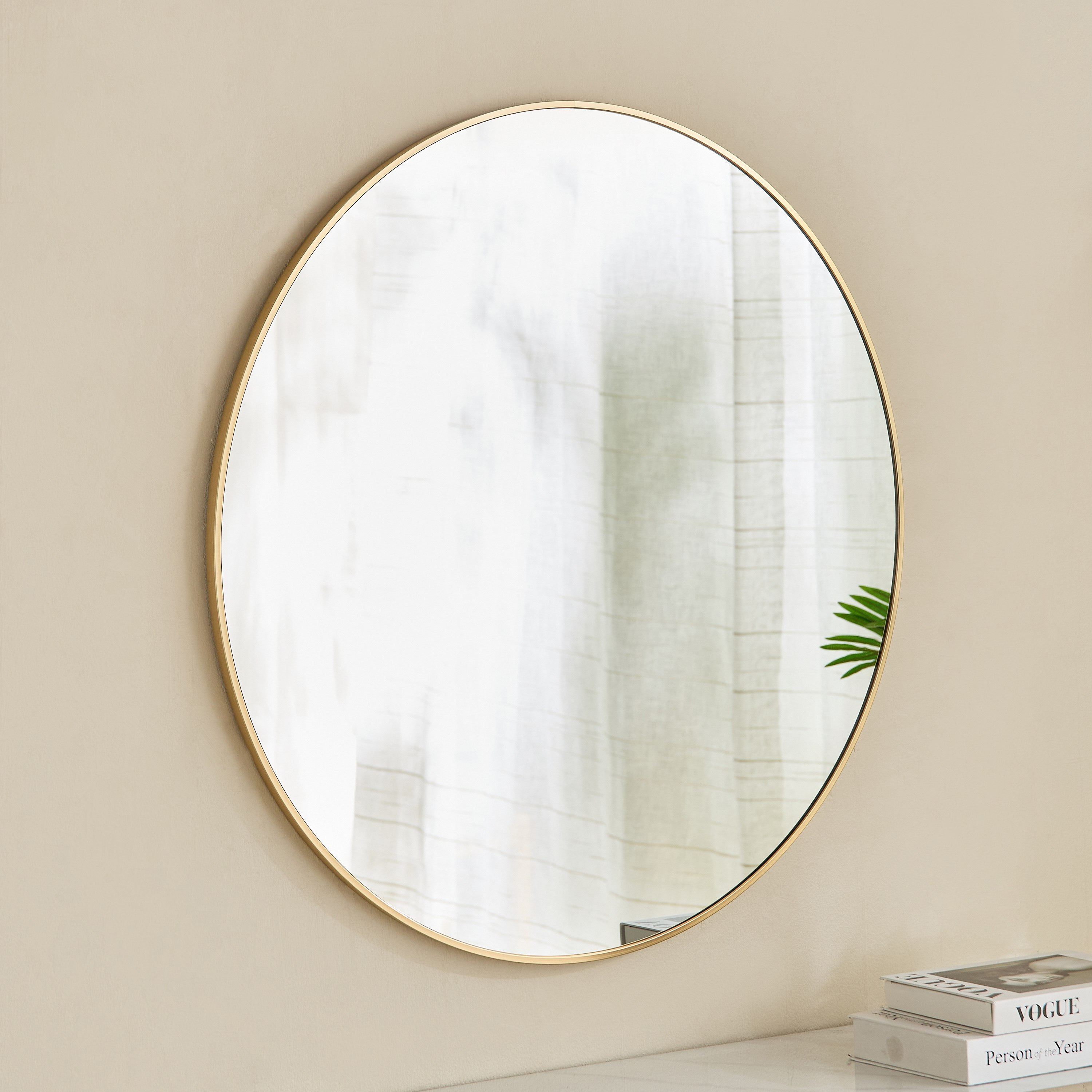 Sabrina Loft Metal Round Wall Mirror - 80x80x2.5 cm-hbxhomeware-hbxdecorandfurnishings-image-4