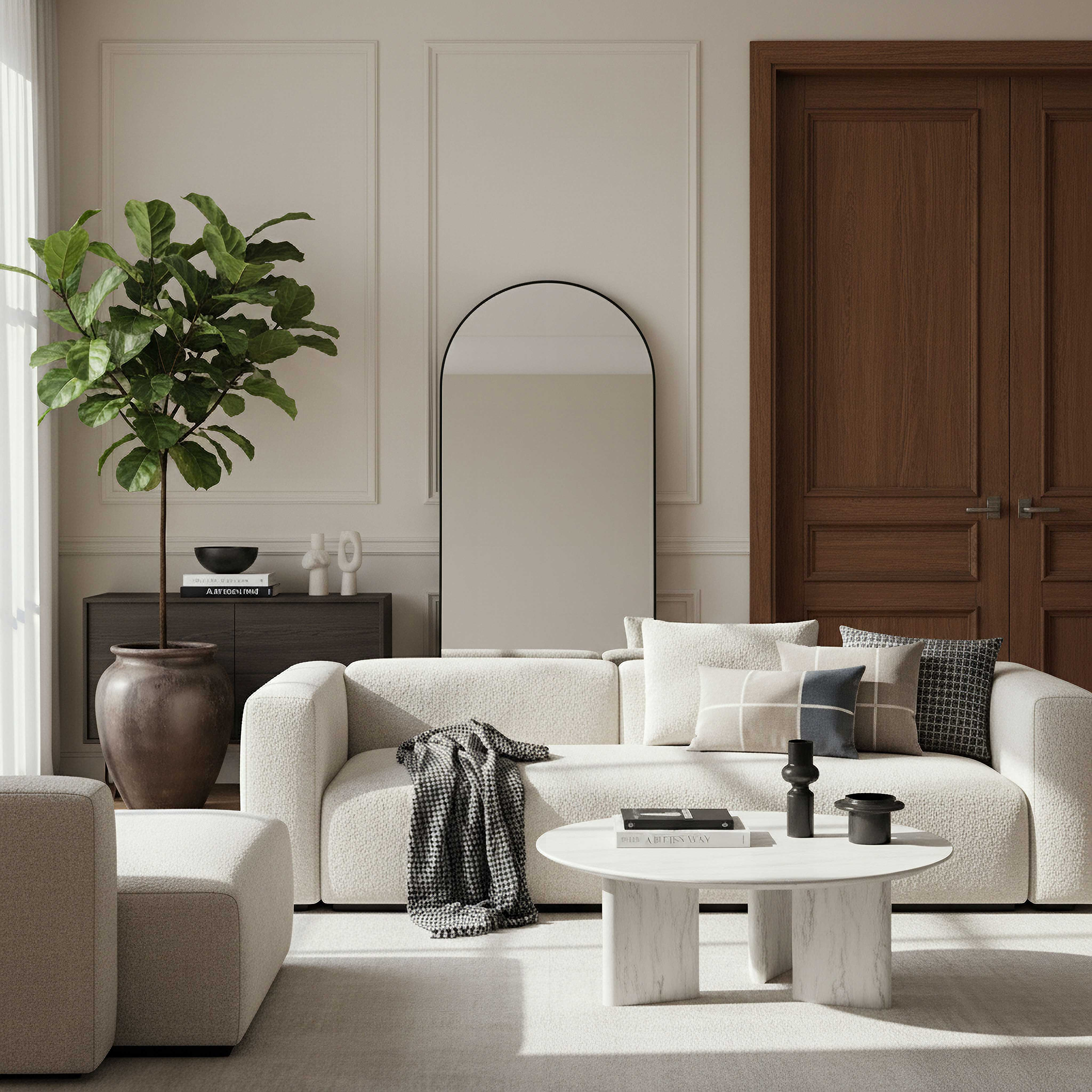 Sabrina Loft Arch Oversized Metal Floor Mirror - 80x180x2.5 cm-hbxhomeware-hbxdecorandfurnishings-image-3