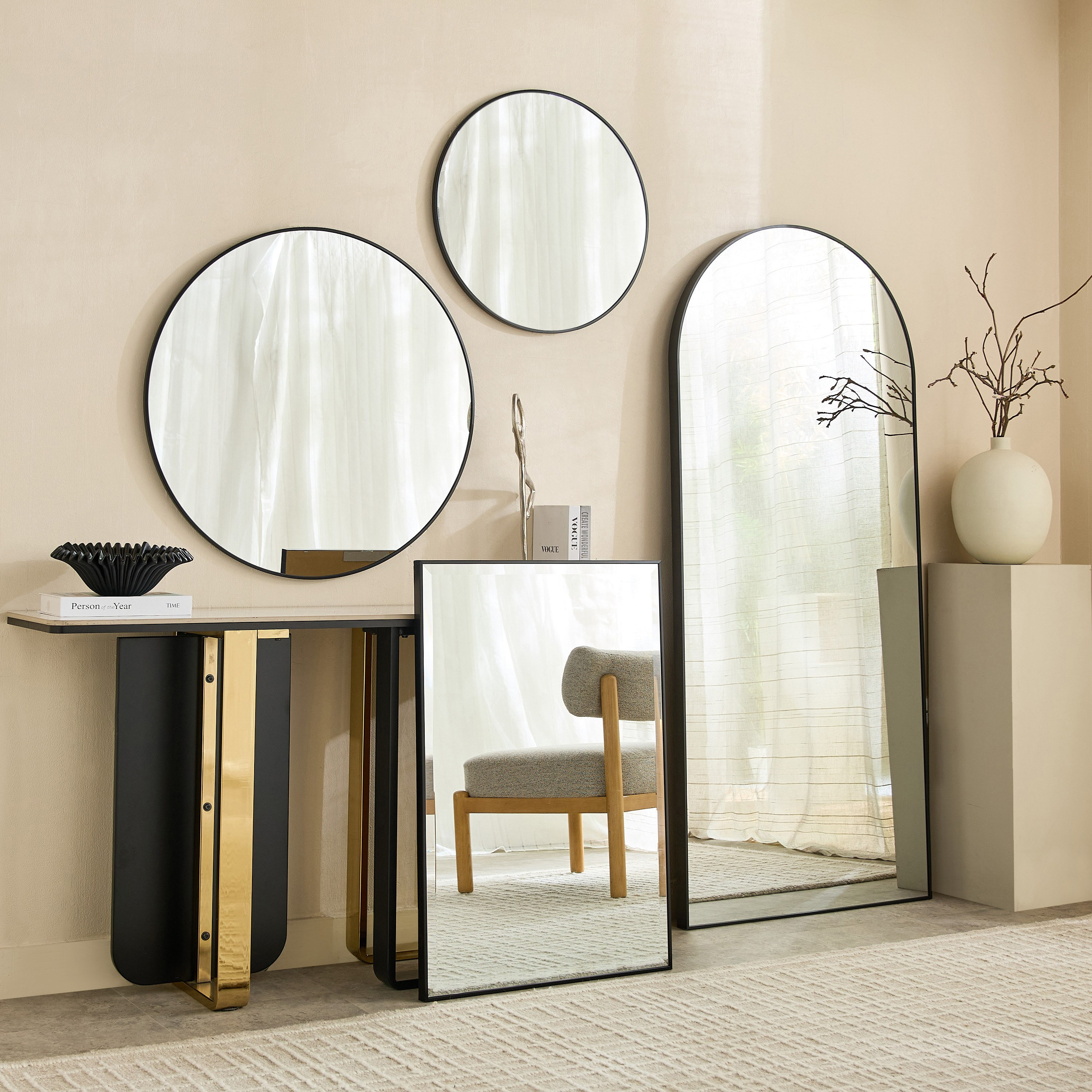 Sabrina Loft Arch Oversized Metal Floor Mirror - 80x180x2.5 cm-hbxhomeware-hbxdecorandfurnishings-image-7