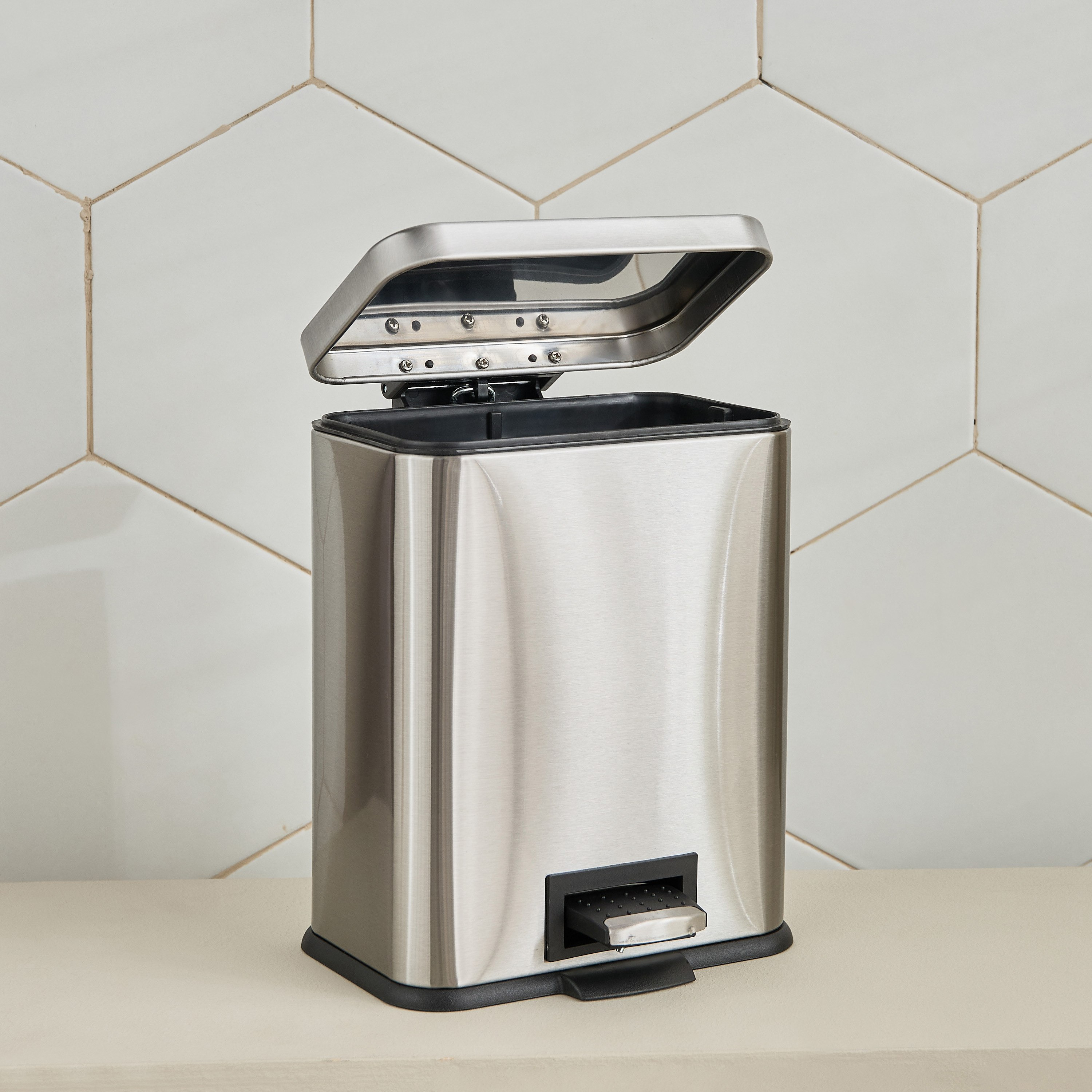 Oliver Stainless Steel Rectangular  Pedal Bin - 5 L-PROMO_HB_AE_B1G1_250925-image-2