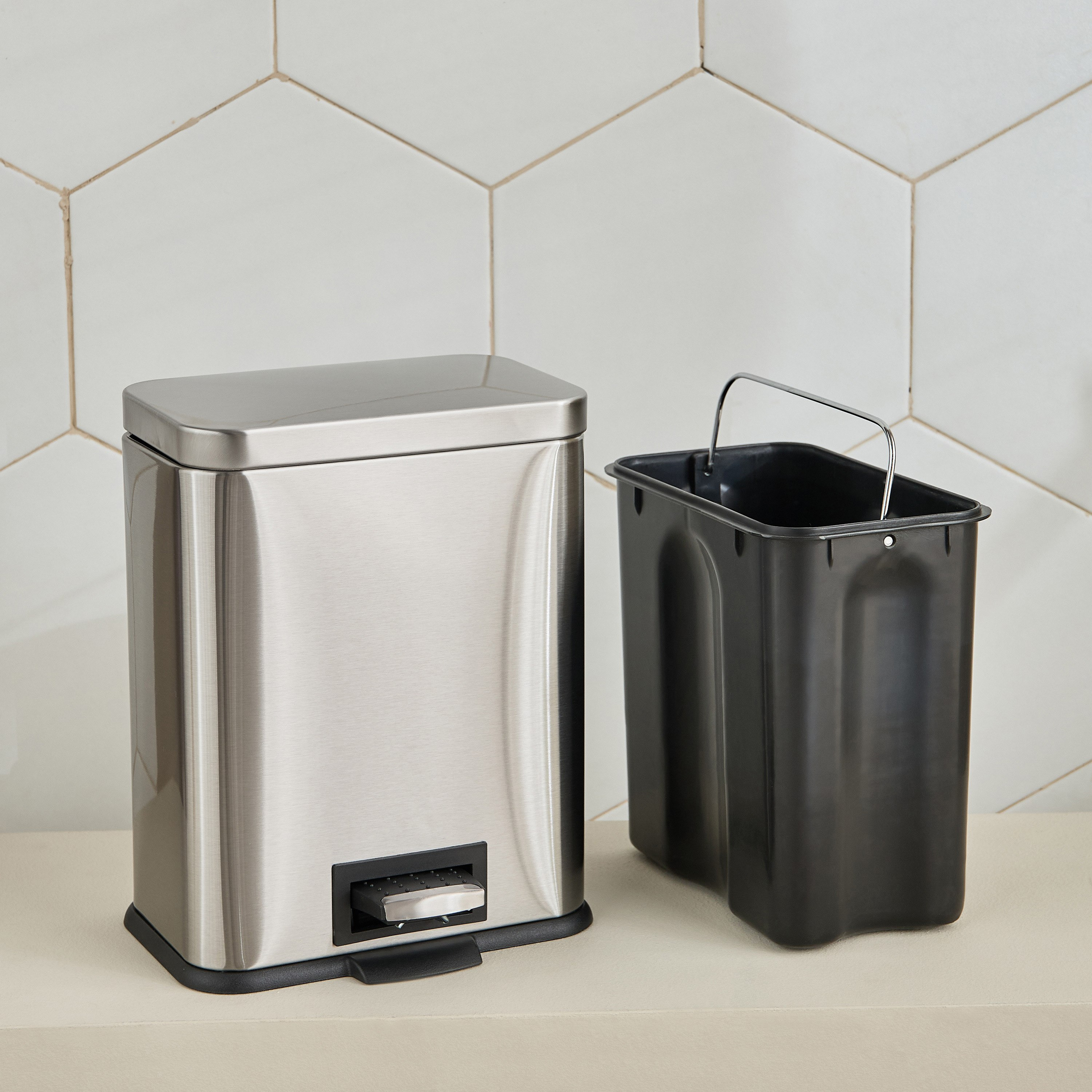 Oliver Stainless Steel Rectangular  Pedal Bin - 5 L-PROMO_HB_AE_B1G1_250925-image-3