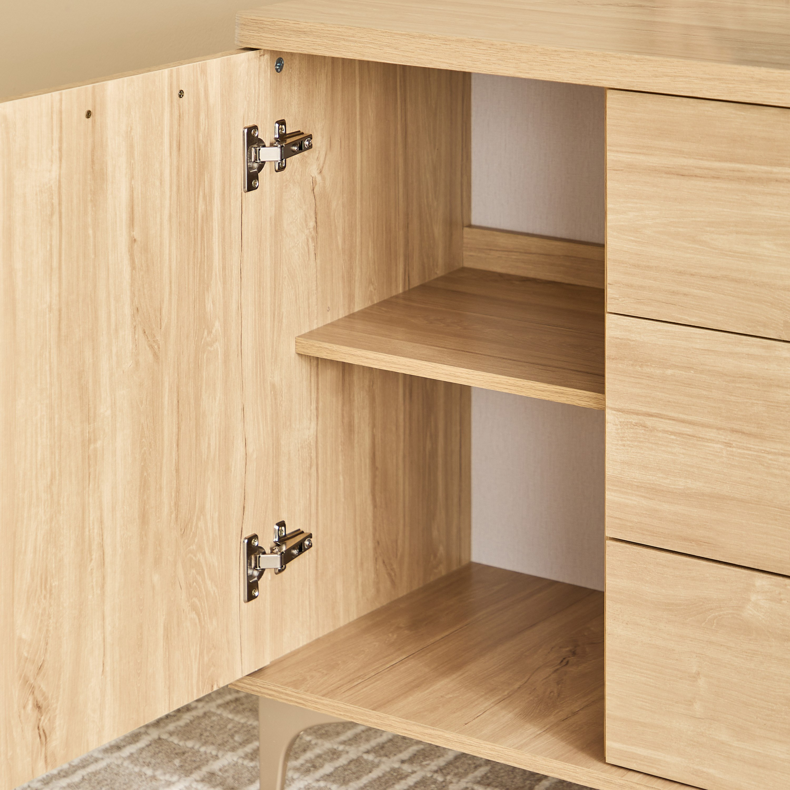 Naples 3 Drawer and 1 Door Dresser with Mirror-hbxfurniture-bedroom-dressersandmirrors-image-5