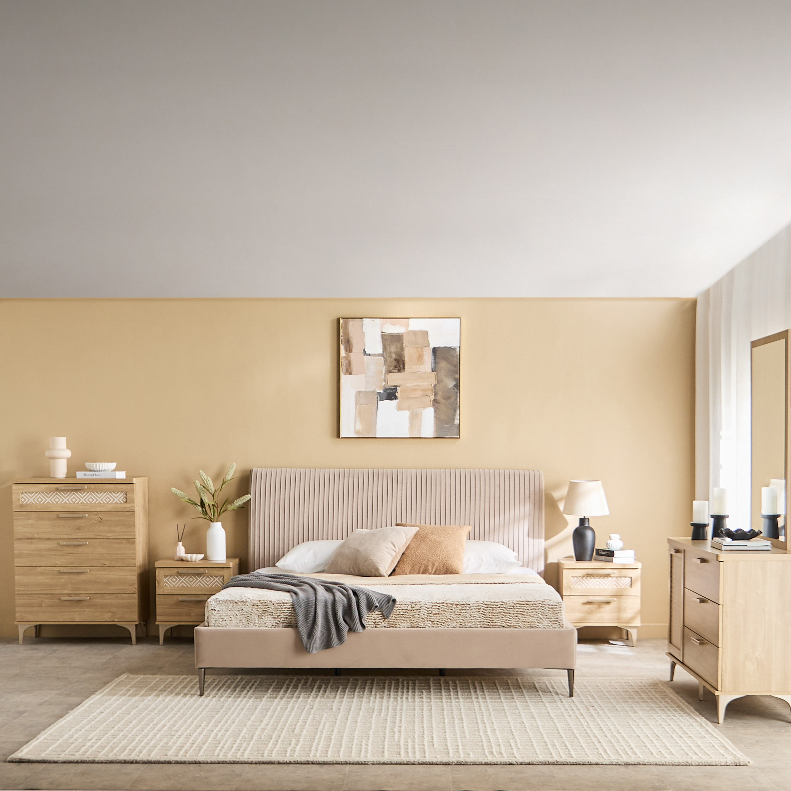 Naples 3 Drawer and 1 Door Dresser with Mirror-hbxfurniture-bedroom-dressersandmirrors-image-7