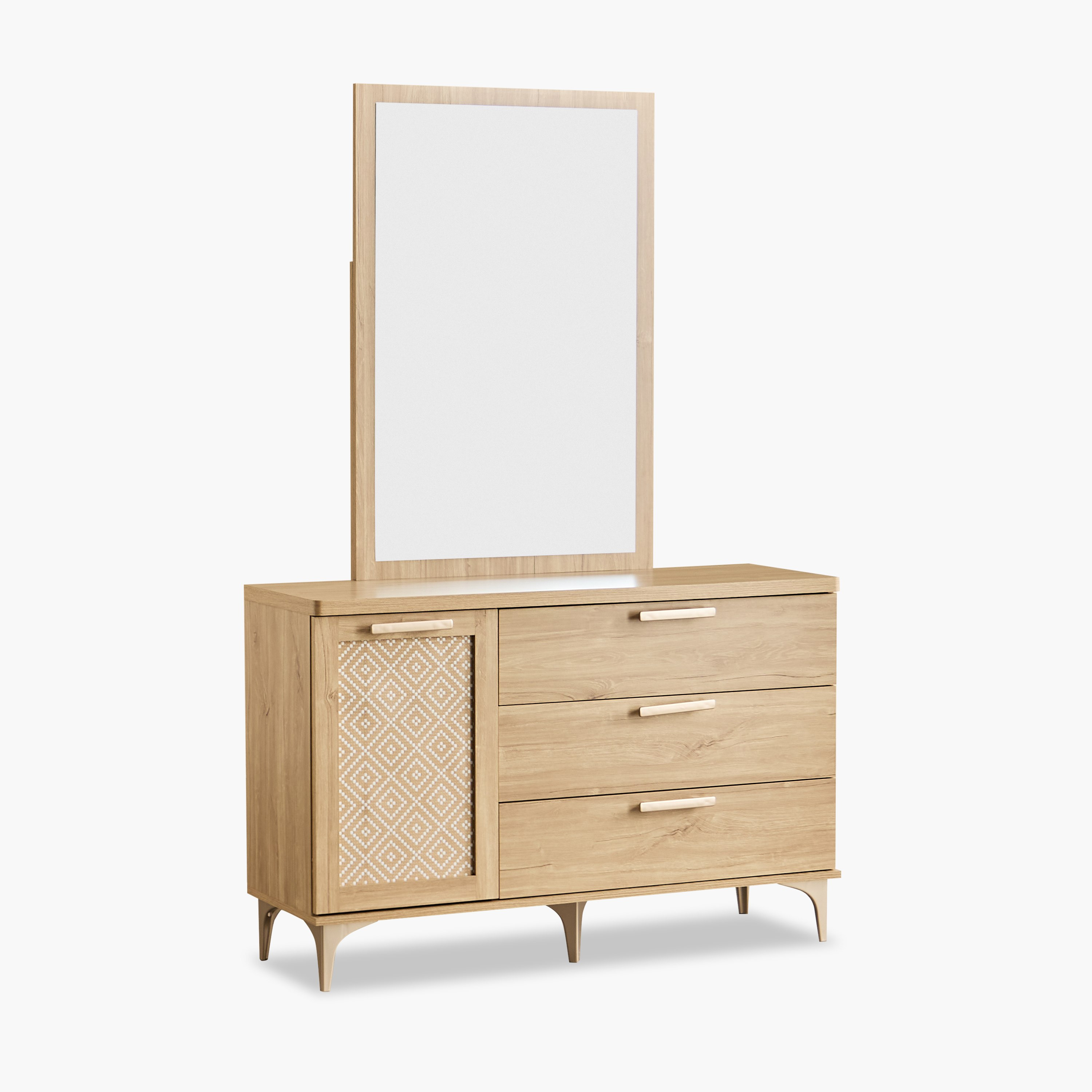 Naples 3 Drawer and 1 Door Dresser with Mirror-hbxfurniture-bedroom-dressersandmirrors-image-8