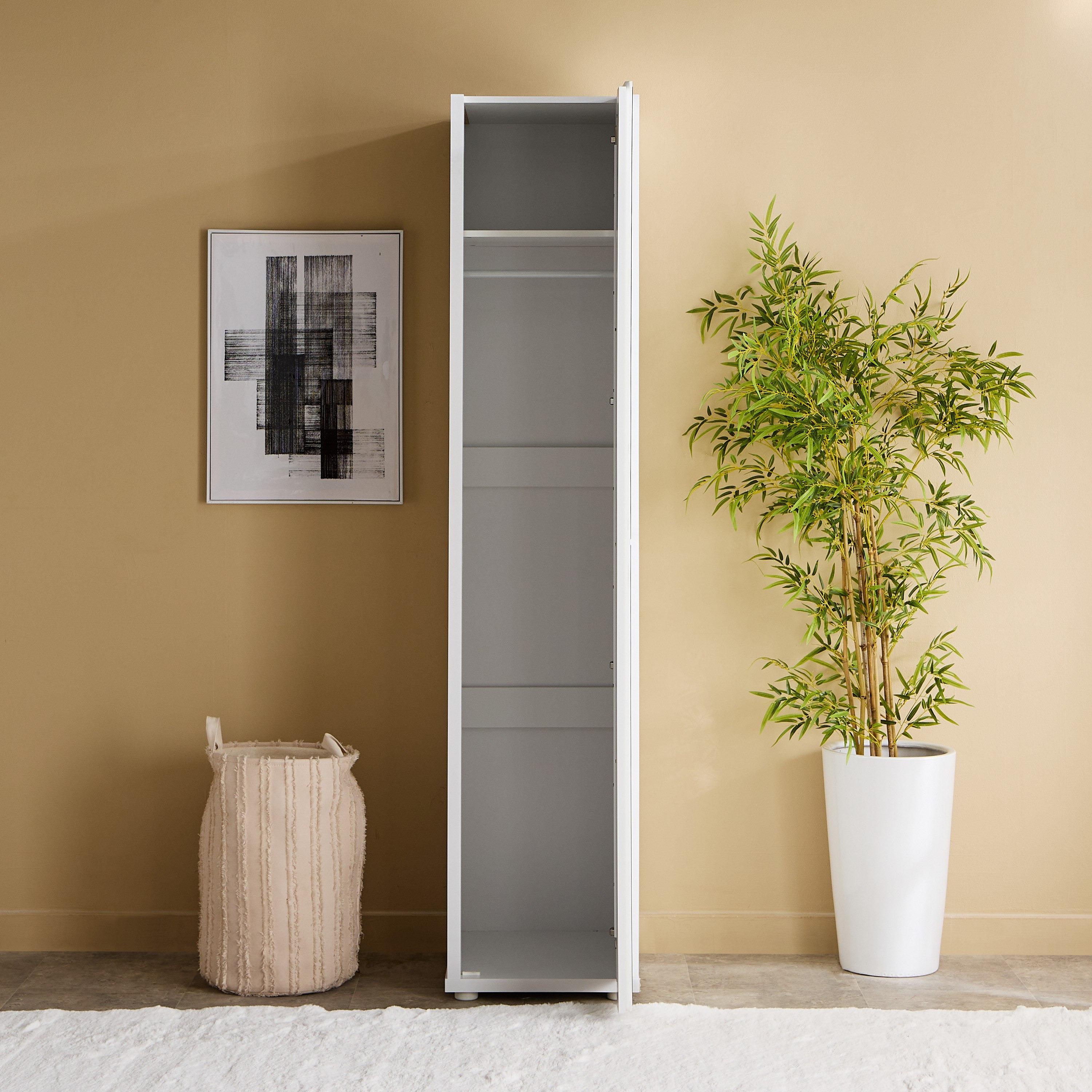 Artisan 1-Door Glossy Wardrobe with Mirror-hbxfurniture-wardrobes-image-4