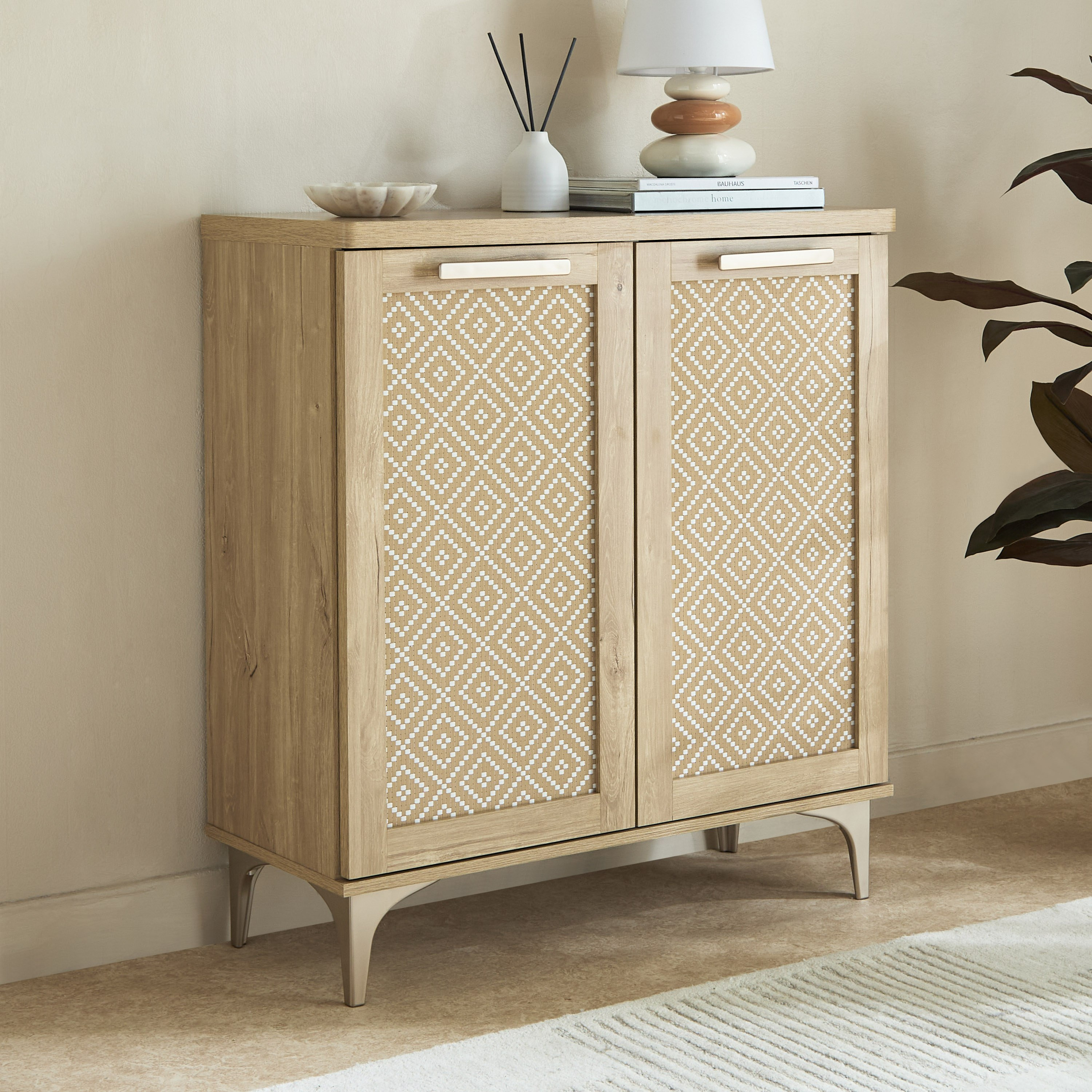 Ikat 16-Pair Shoe Cabinet with 2 Doors-hbxbedroom-shoecabinetsandracks-image-1