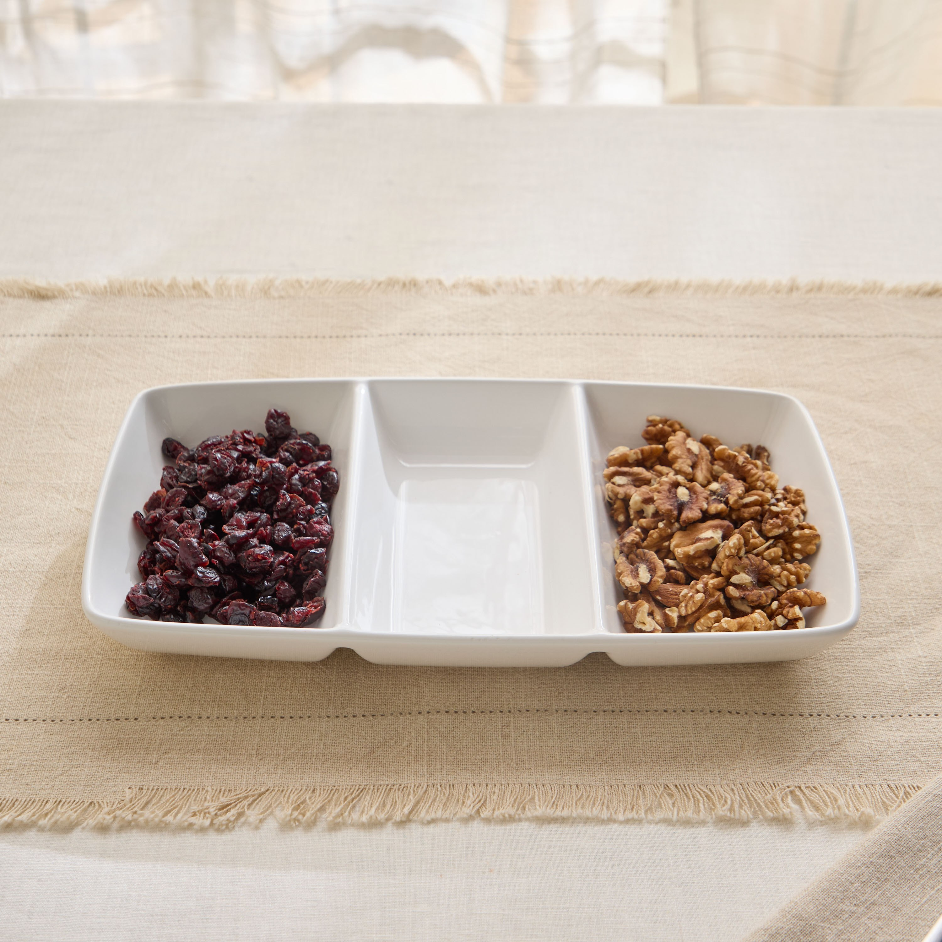 Alba 3-Partition Platter - 38x20x5 cm-hbxdecorandfurnishings-tabletop-serveware-image-1
