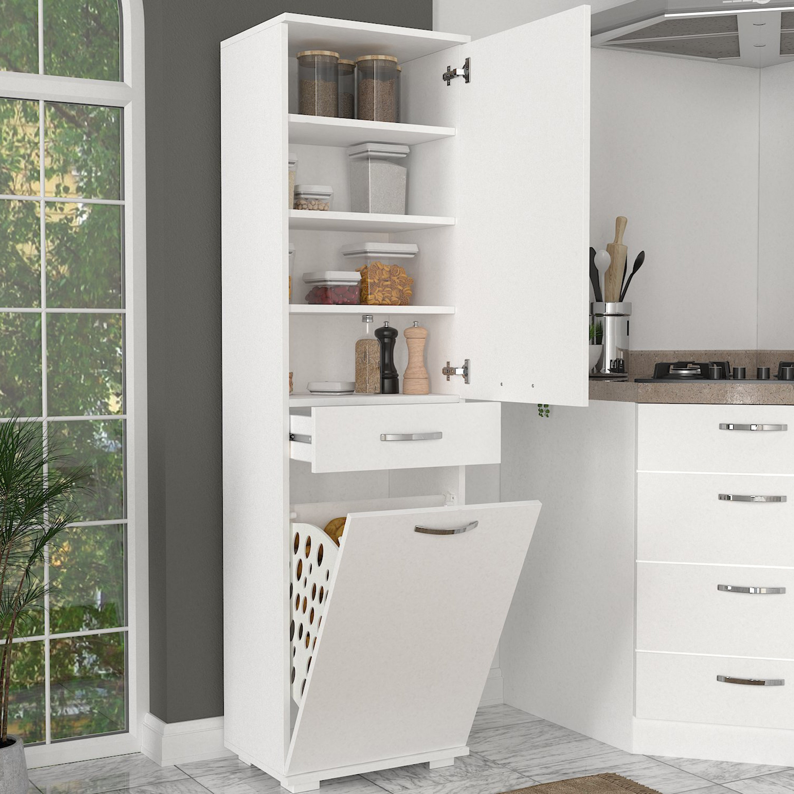 خزانة غسيل متعددة الأغراض بدرج من مودوليكس أيريس-hbxdecorandfurnishings-bathroomaccessories-bathroomstorage-image-4