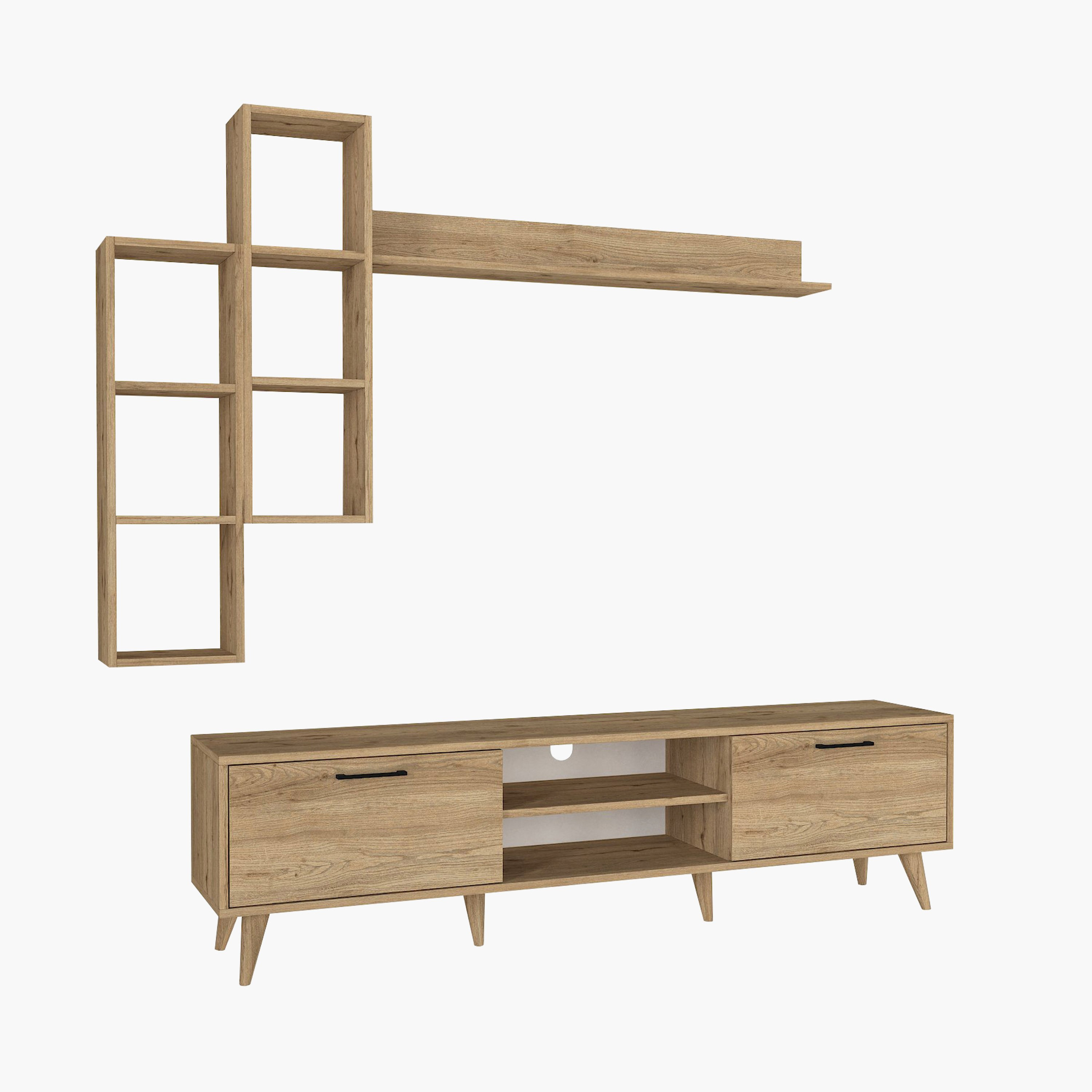 Modulix Ester 1.8 Meter TV Unit with Wall Mounted Shelves for TVs upto 70 inches-hbxlivingroom-mediaunitsandstorage-tvunits-image-6