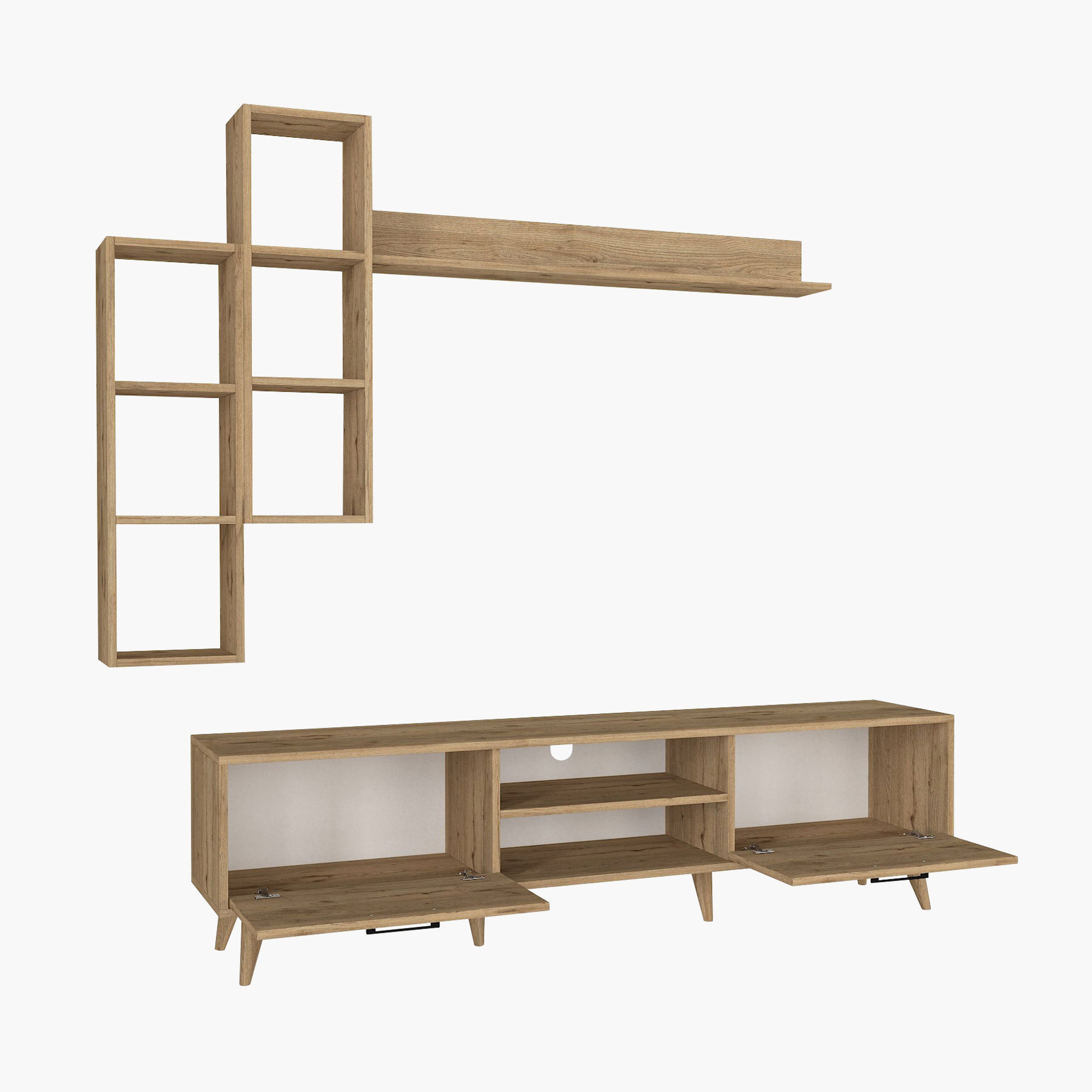 Modulix Ester 1.8 Meter TV Unit with Wall Mounted Shelves for TVs upto 70 inches-hbxlivingroom-mediaunitsandstorage-tvunits-image-7