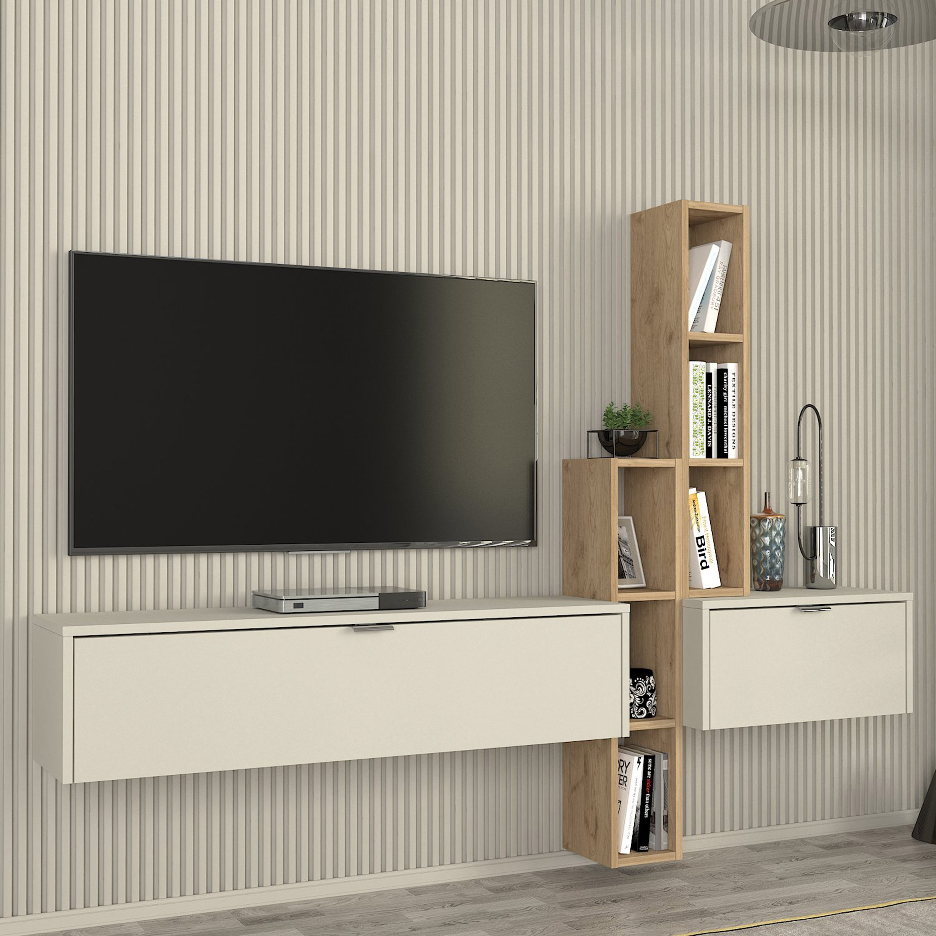 Modulix Edgar 1.8 Metre 2-Door Wall Mounted TV Unit with Shelf for TVs up to 75 inches-hbxlivingroom-mediaunitsandstorage-tvunits-image-3