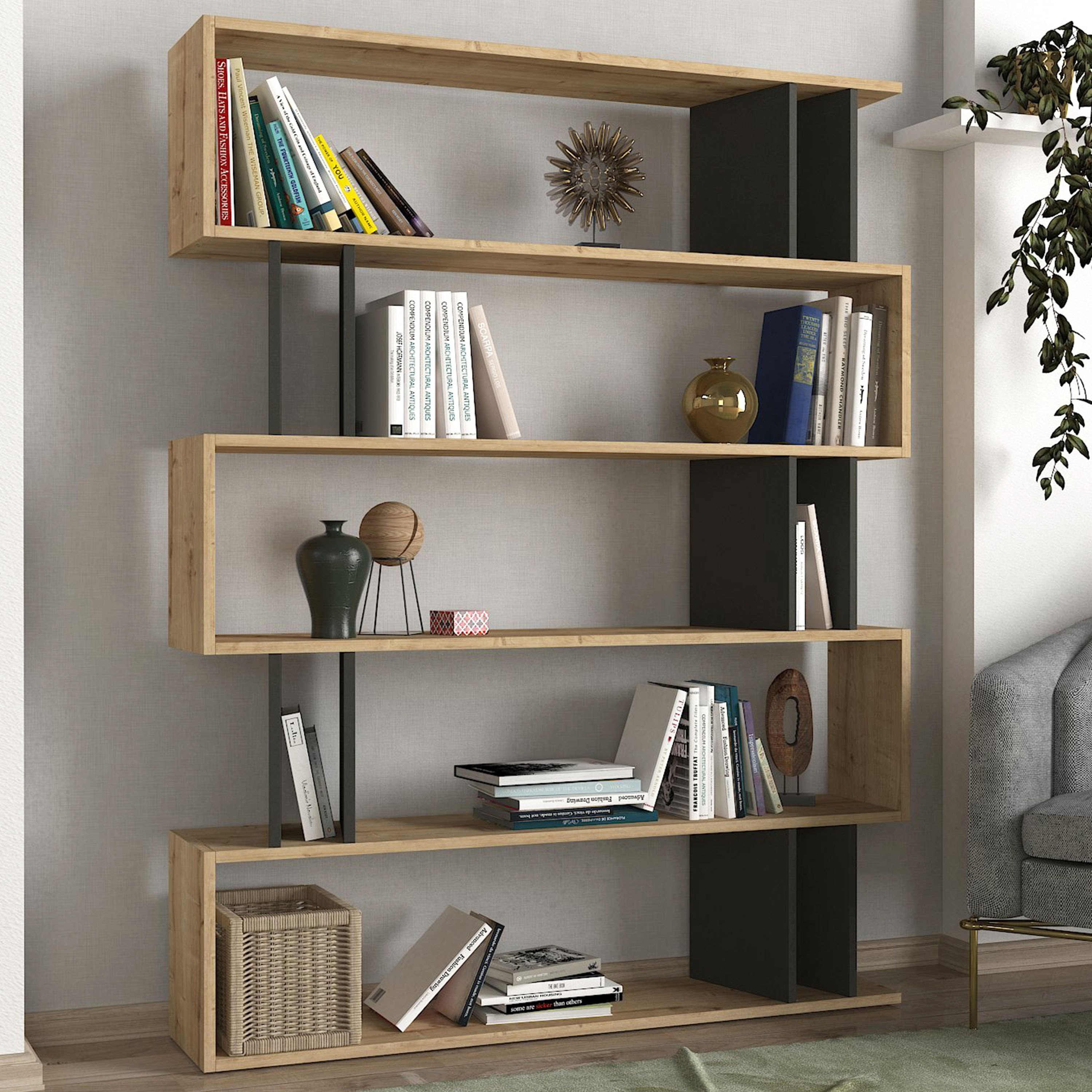 خزانة كتب عريضة بتصميم متعرج من مودوليكس بلوك-hbxfurniture-office-bookcases-image-2