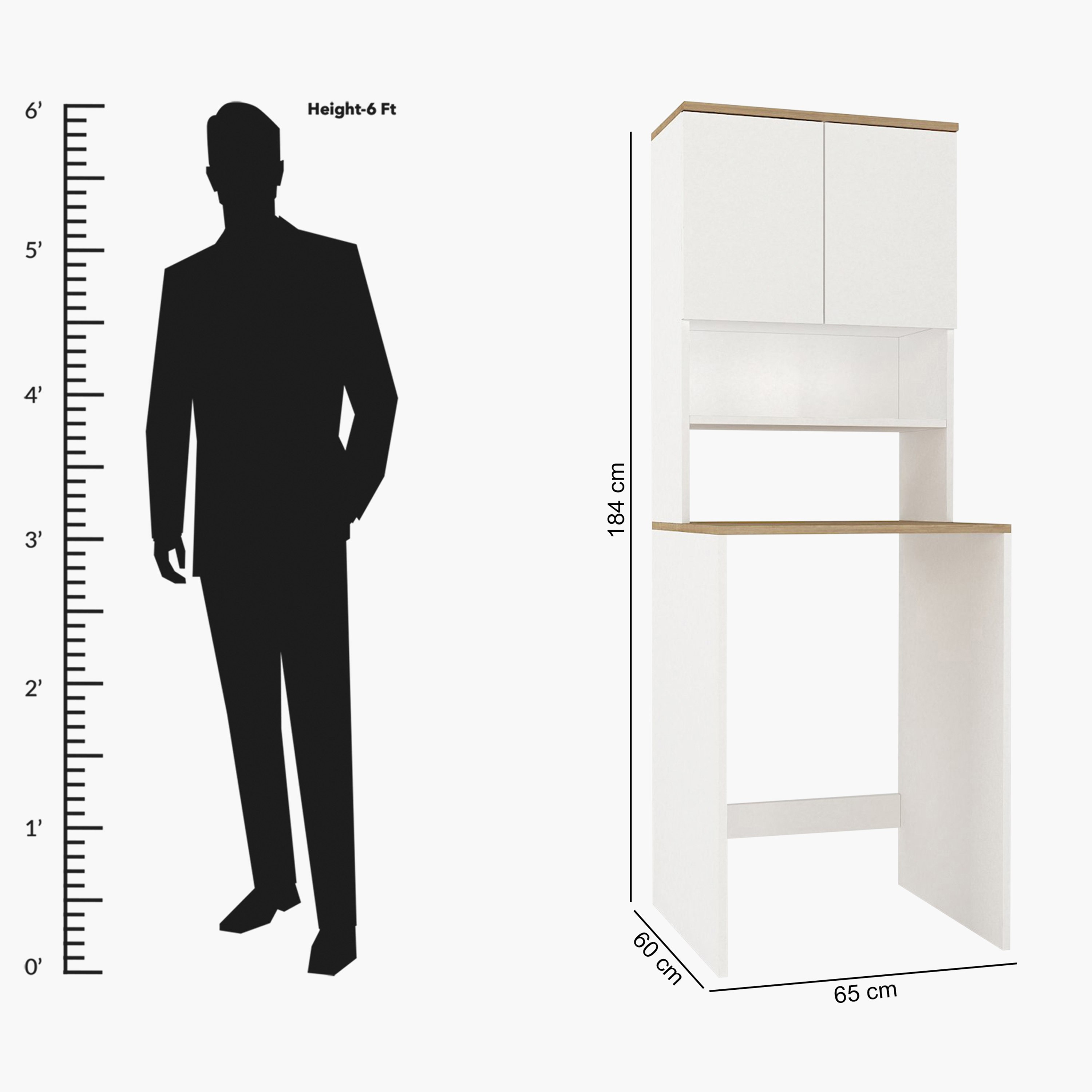 خزانة غسّالة ملابس ببابين من مودوليكس أيريس-hbxdecorandfurnishings-bathroomaccessories-bathroomstorage-image-10
