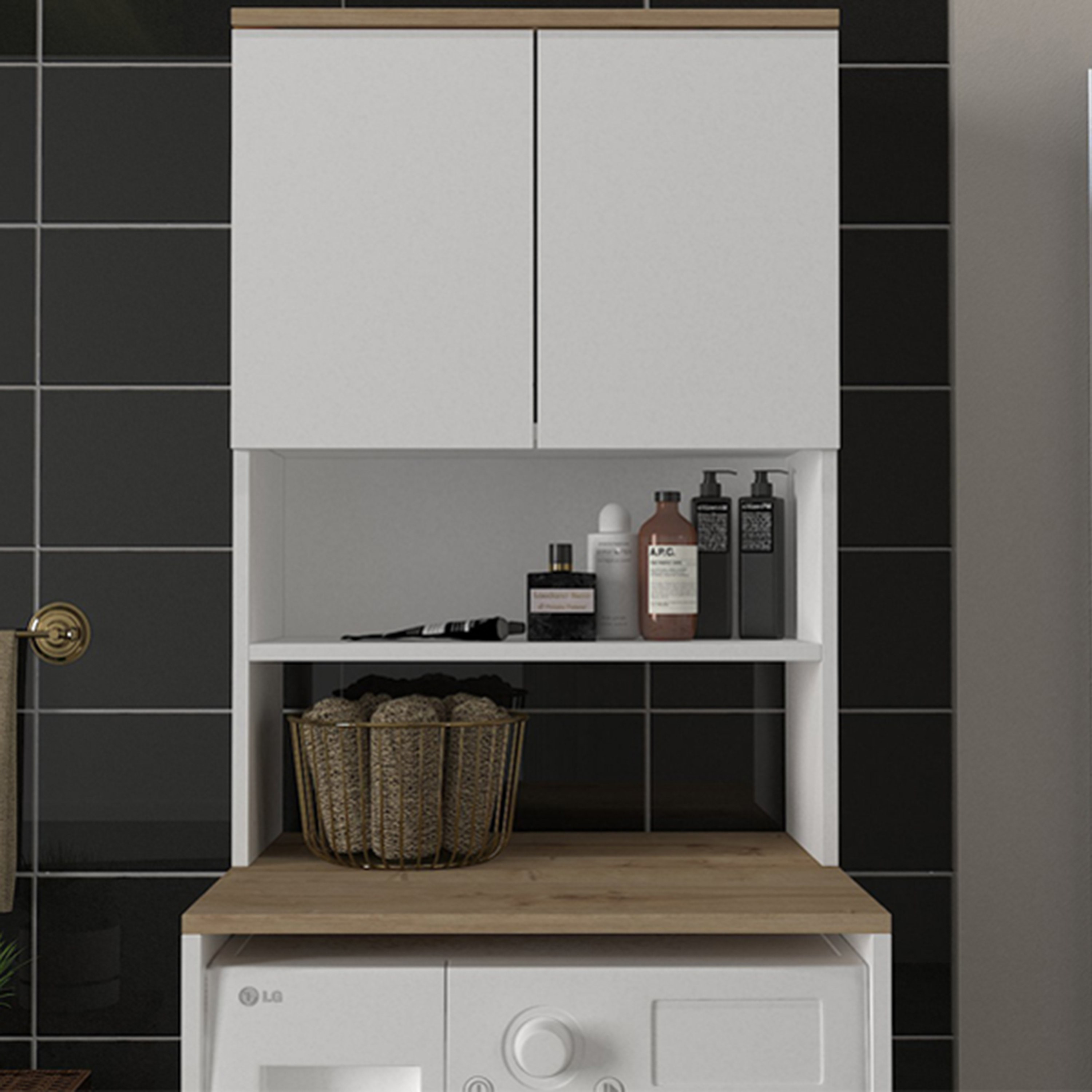 خزانة غسّالة ملابس ببابين من مودوليكس أيريس-hbxdecorandfurnishings-bathroomaccessories-bathroomstorage-image-4