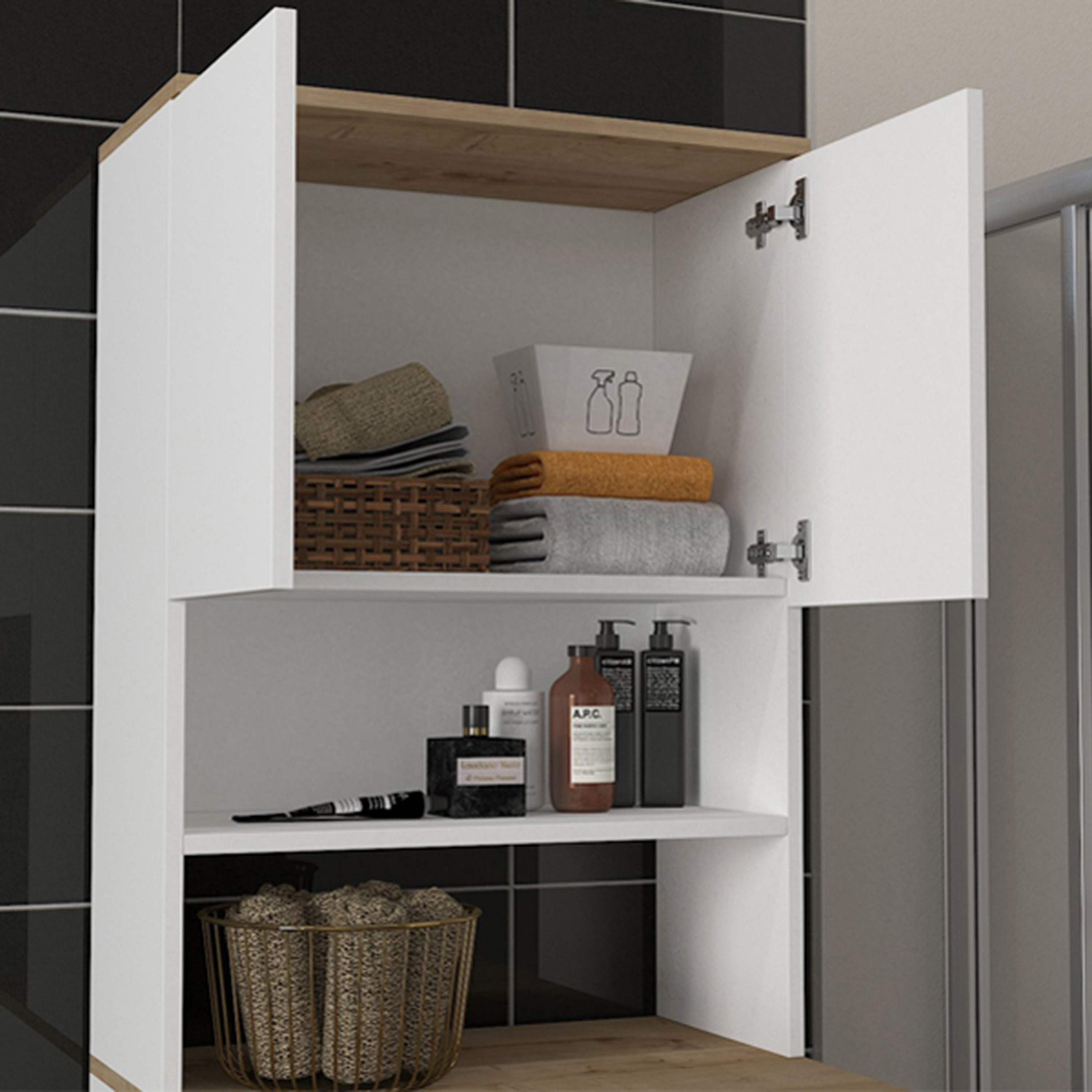 خزانة غسّالة ملابس ببابين من مودوليكس أيريس-hbxdecorandfurnishings-bathroomaccessories-bathroomstorage-image-3
