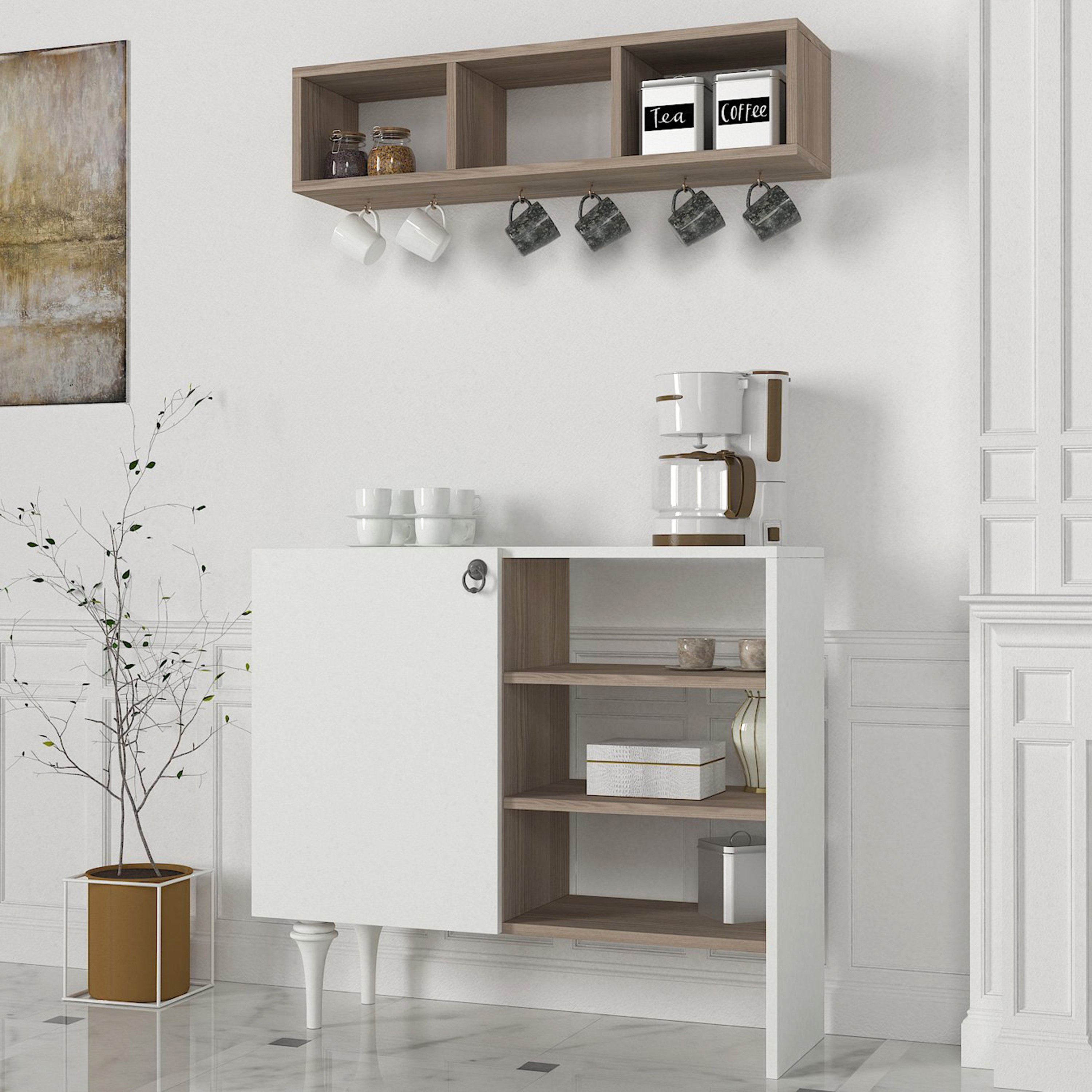 خزانة قهوة ببابين مع أرفف تُثبت على الحائط من مودوليكس إمبريو-hbxdiningroom-buffetsandsideboards-image-2