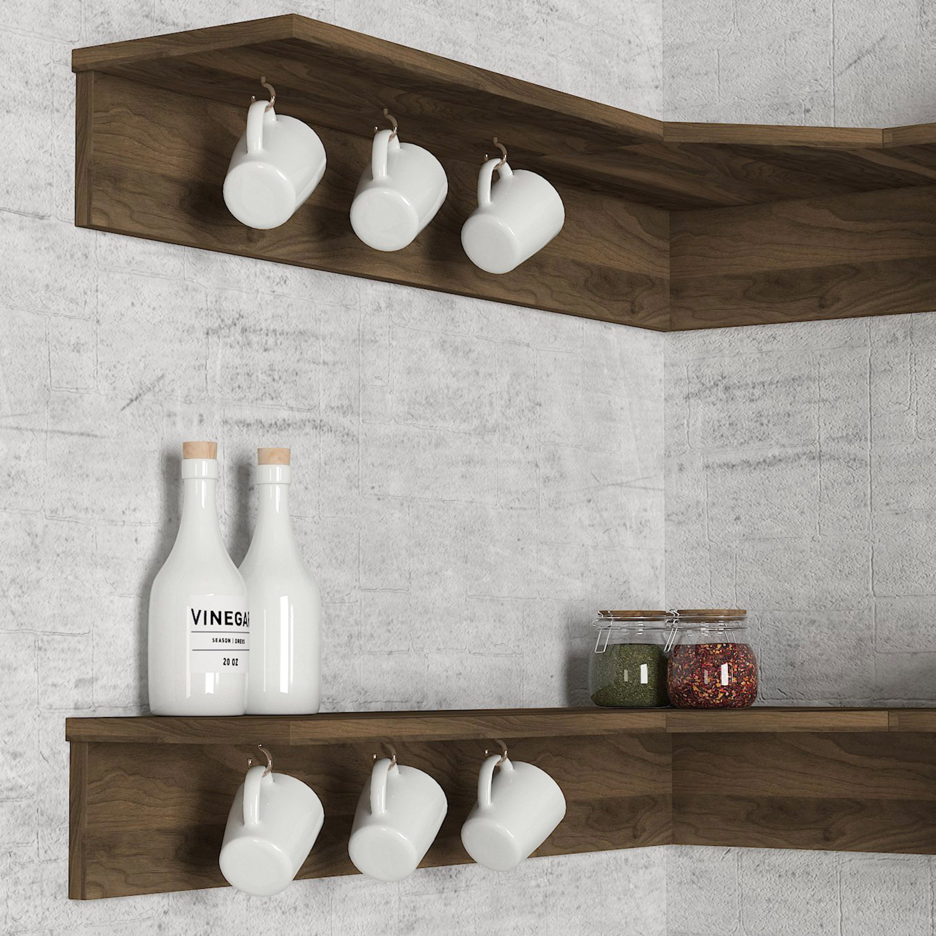 Modulix Imperio Corner 2-Door Coffee Cabinet with Wall Mounted Shelves-hbxfurniture-diningroom-buffetsandsideboards-image-5