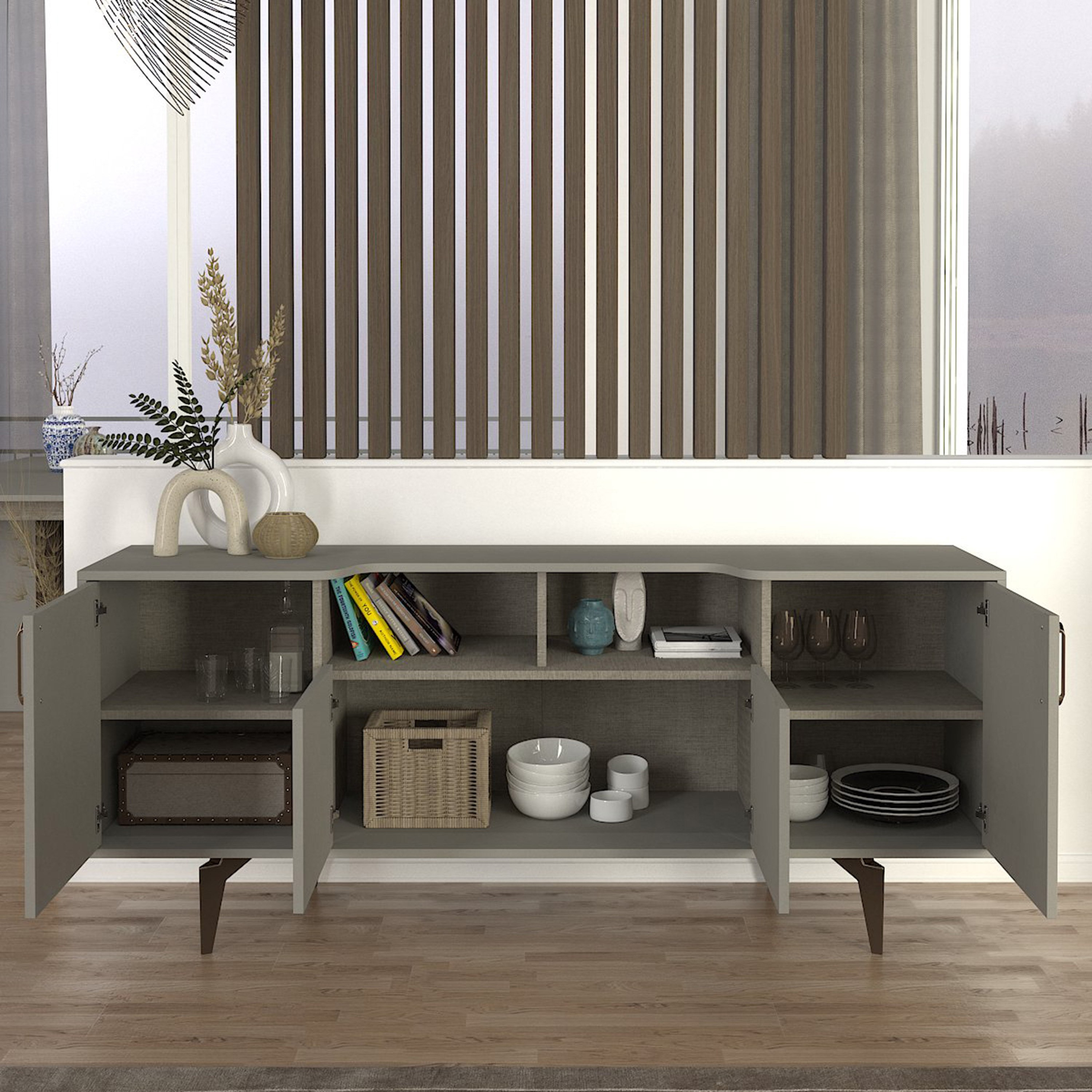 Modulix Roi 4-Door Sideboard-hbxfurniture-diningroom-buffetsandsideboards-image-3
