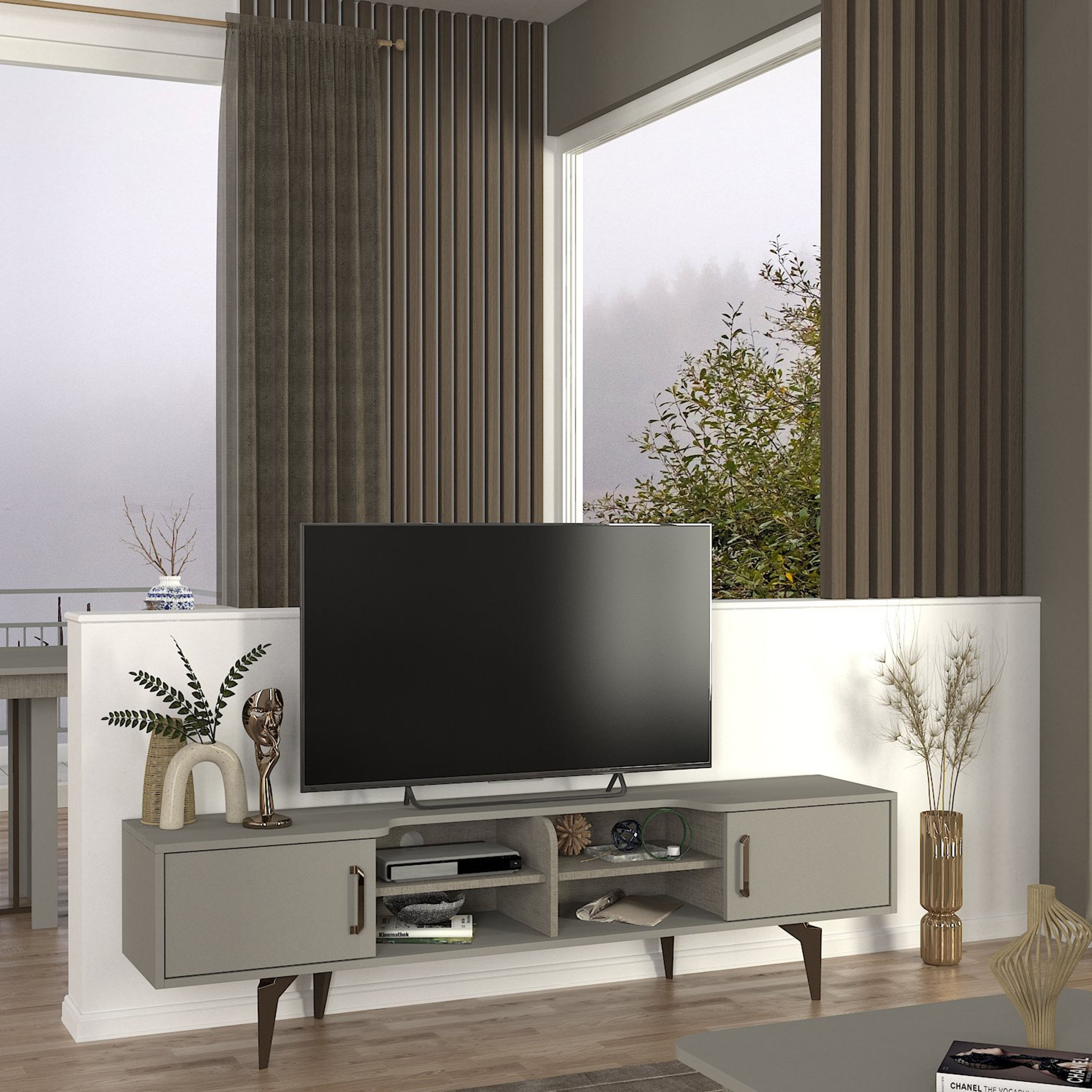 Modulix Roi 1.8 Meter TV Unit for TVs upto 70 inches-hbxlivingroom-mediaunitsandstorage-tvunits-image-2
