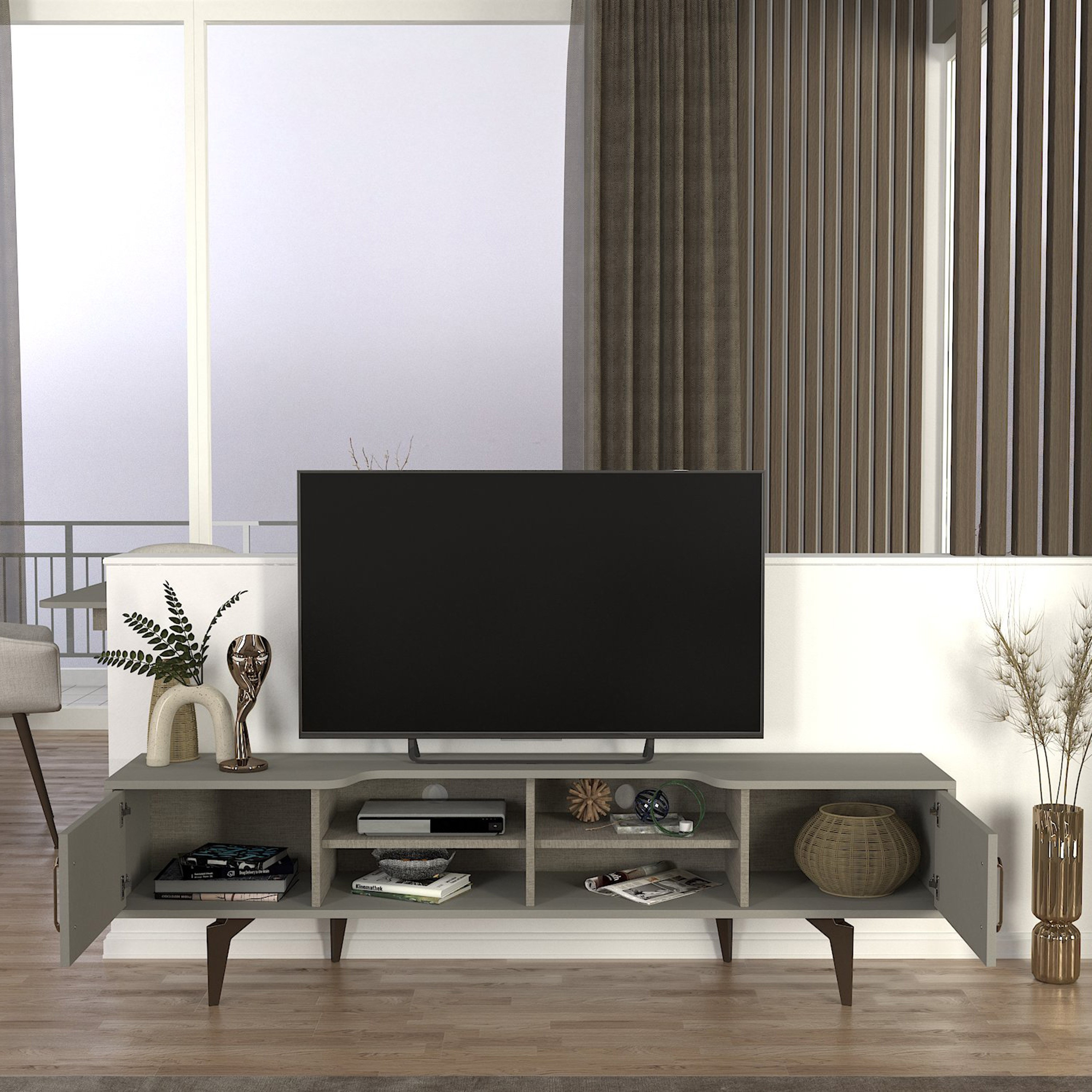 Modulix Roi 1.8 Meter TV Unit for TVs upto 70 inches-hbxlivingroom-mediaunitsandstorage-tvunits-image-3