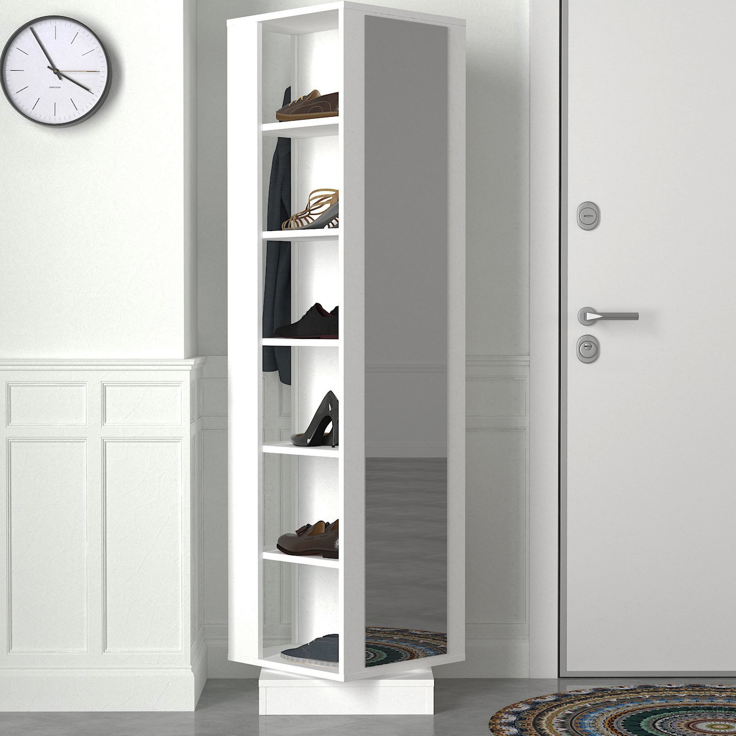 وحدة تخزين مكياج دوّارة وعلّاقة معاطف من مودوليكس سيلين-hbxdecorandfurnishings-bathroomaccessories-bathroomstorage-image-1