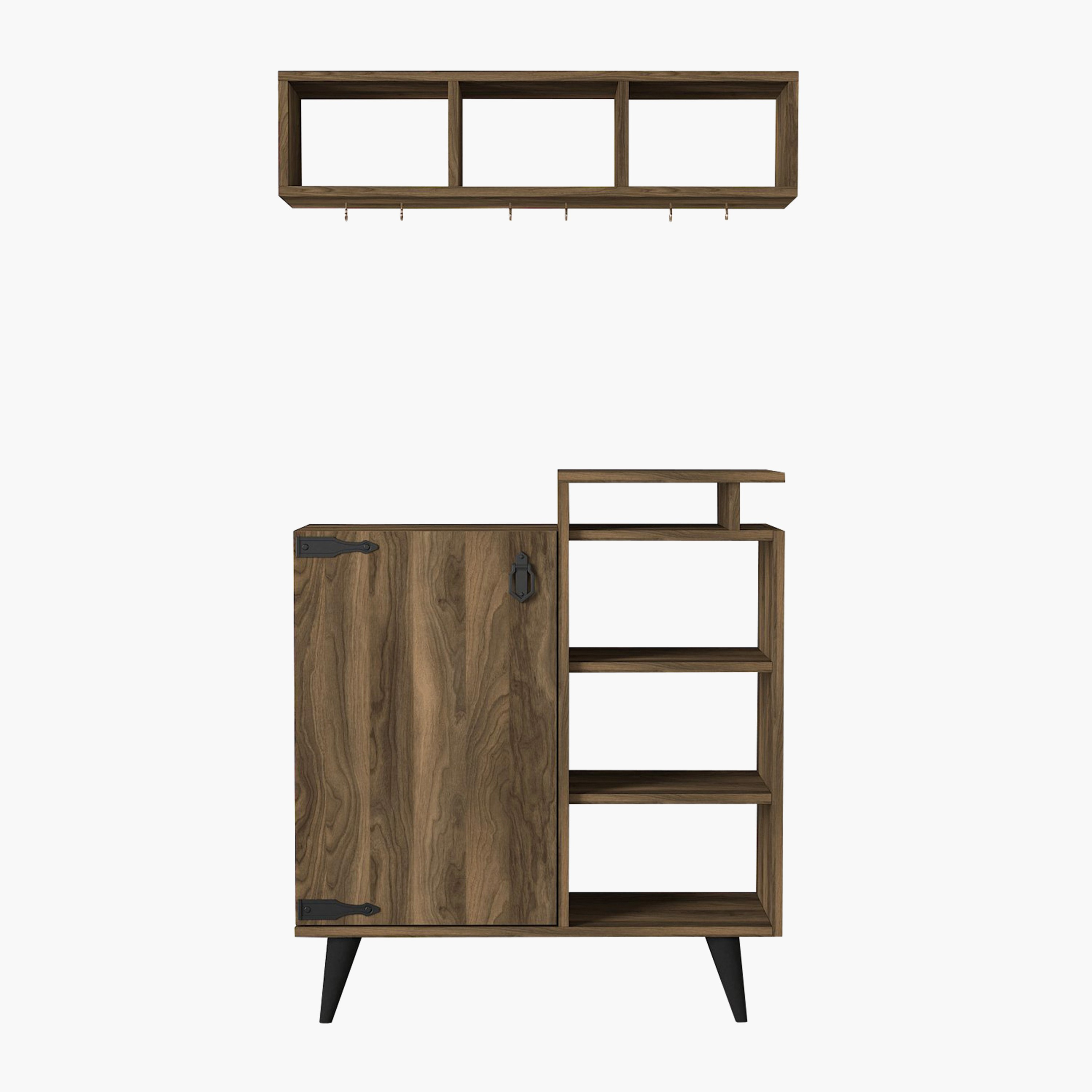 Modulix Easter 1-Door Coffee Cabinet with Wall Mounted Shelves-hbxfurniture-diningroom-buffetsandsideboards-image-4