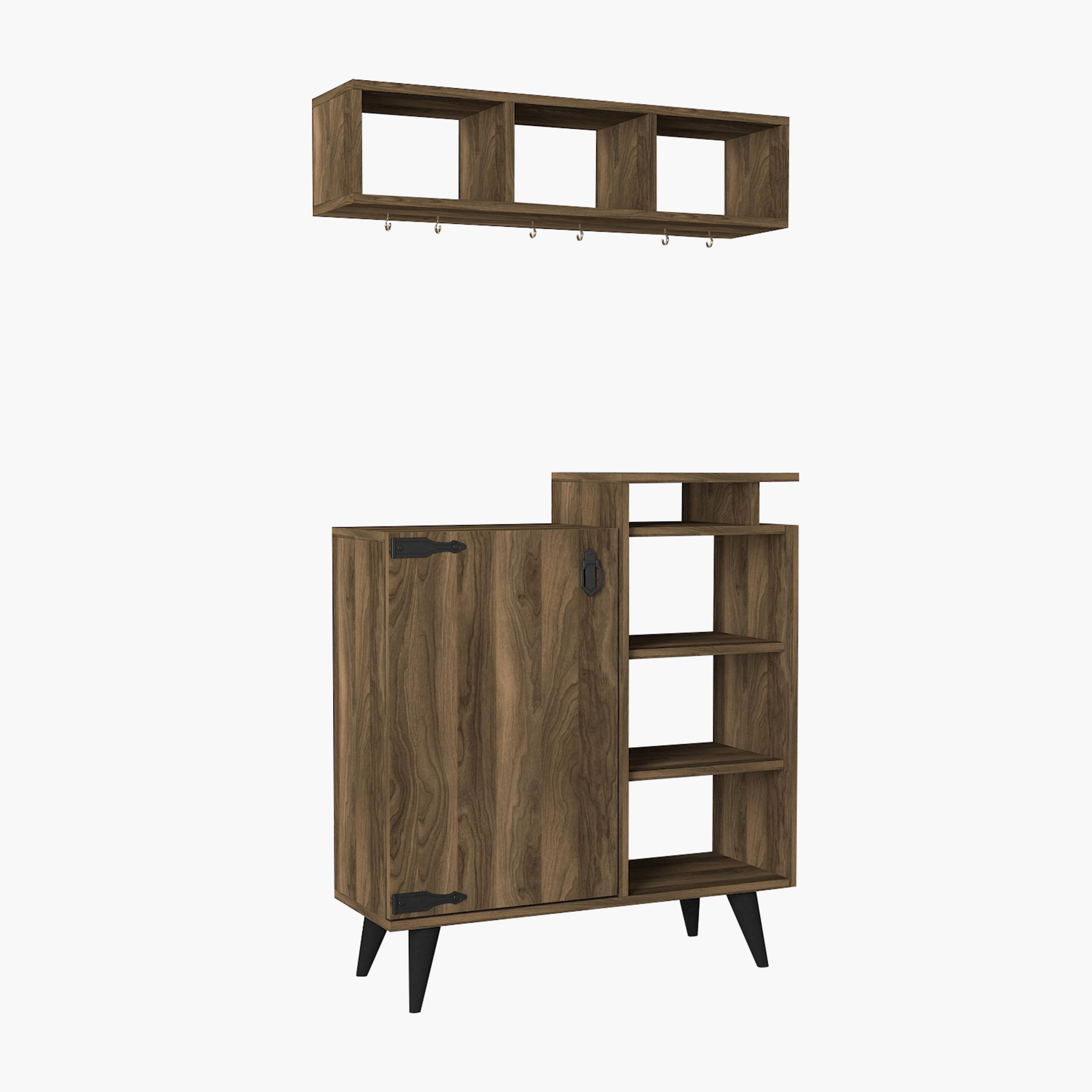 Modulix Easter 1-Door Coffee Cabinet with Wall Mounted Shelves-hbxfurniture-diningroom-buffetsandsideboards-image-5