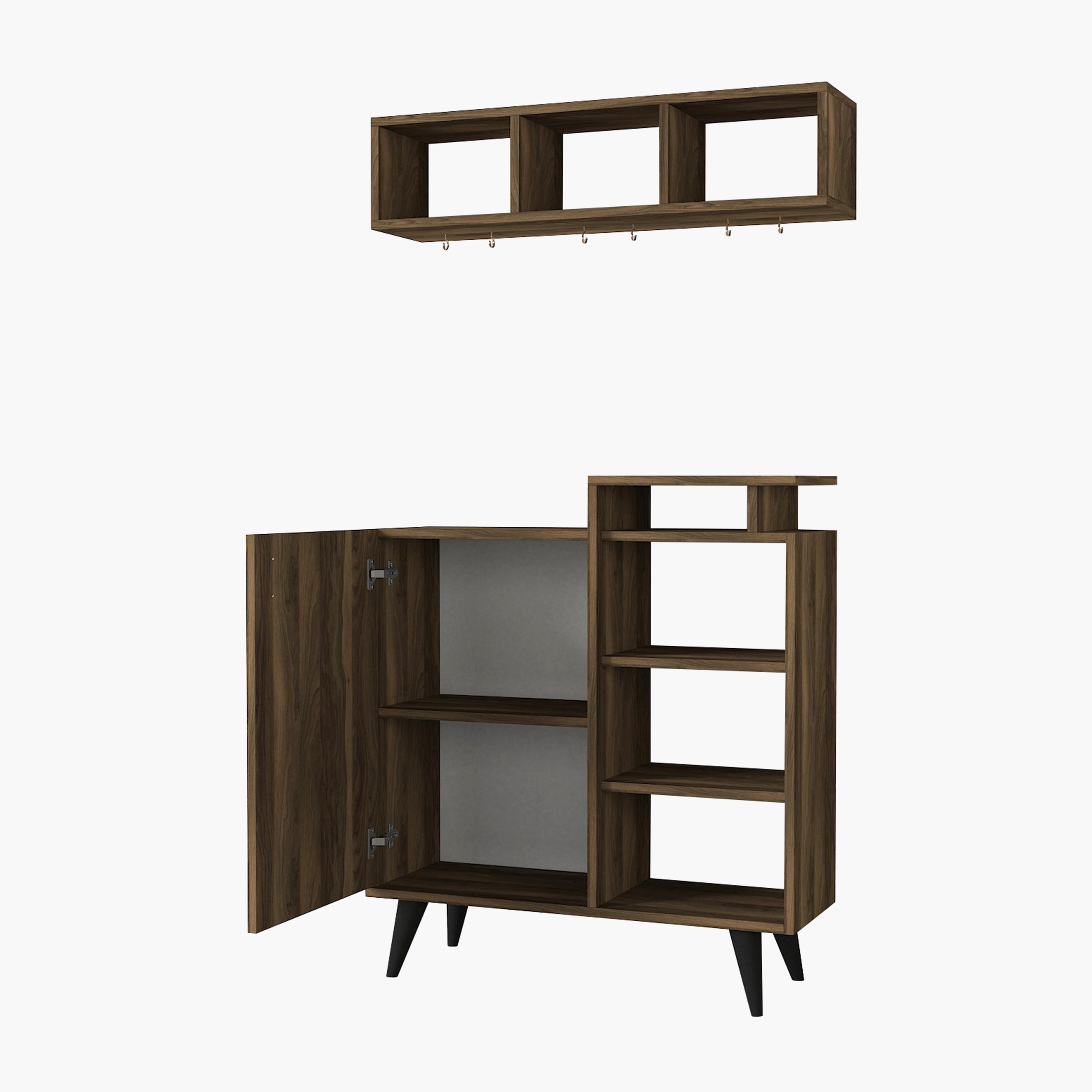 Modulix Easter 1-Door Coffee Cabinet with Wall Mounted Shelves-hbxfurniture-diningroom-buffetsandsideboards-image-6