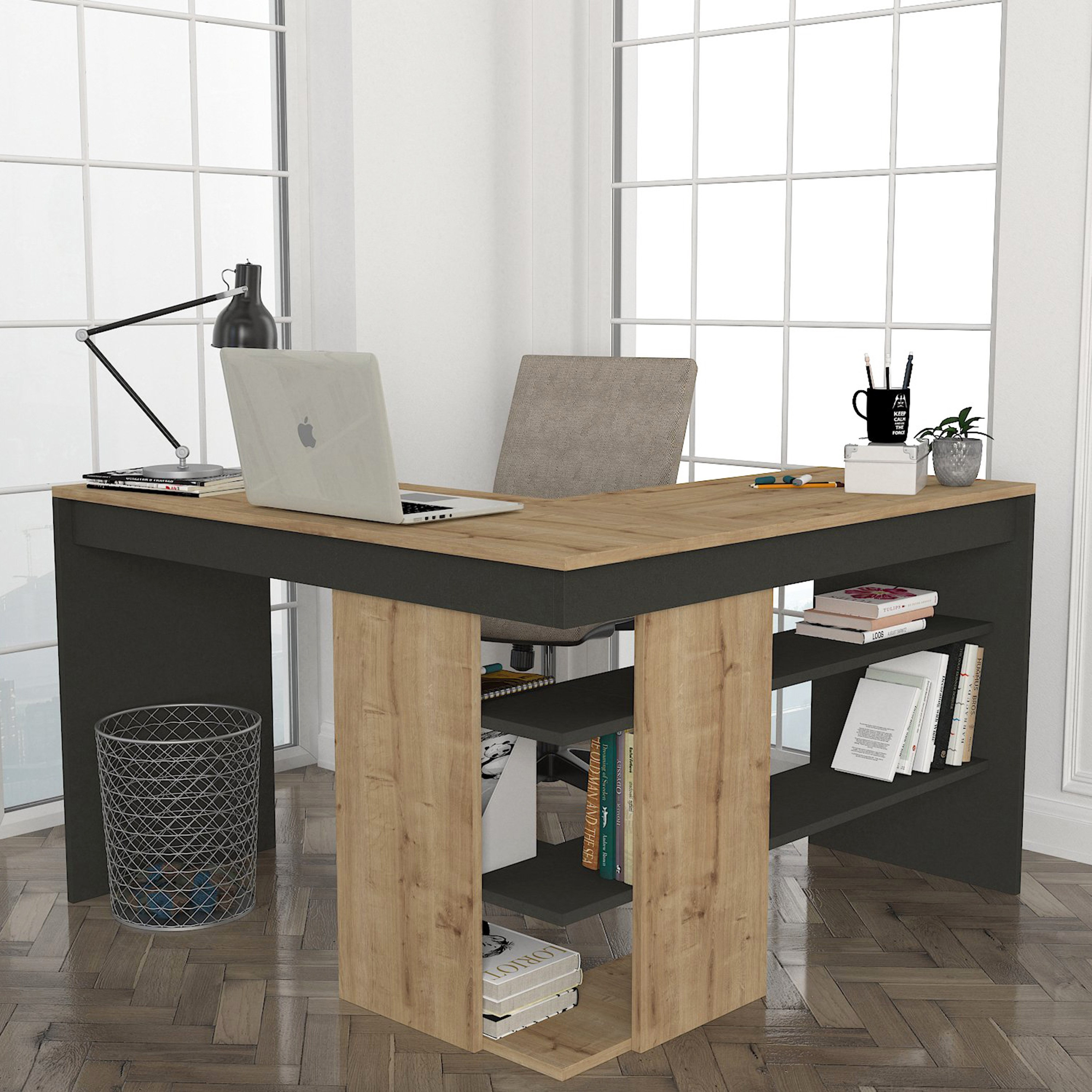 Modulix Imperio Corner L-Shaped Study Desk-hbxfurniture-office-desks-image-2