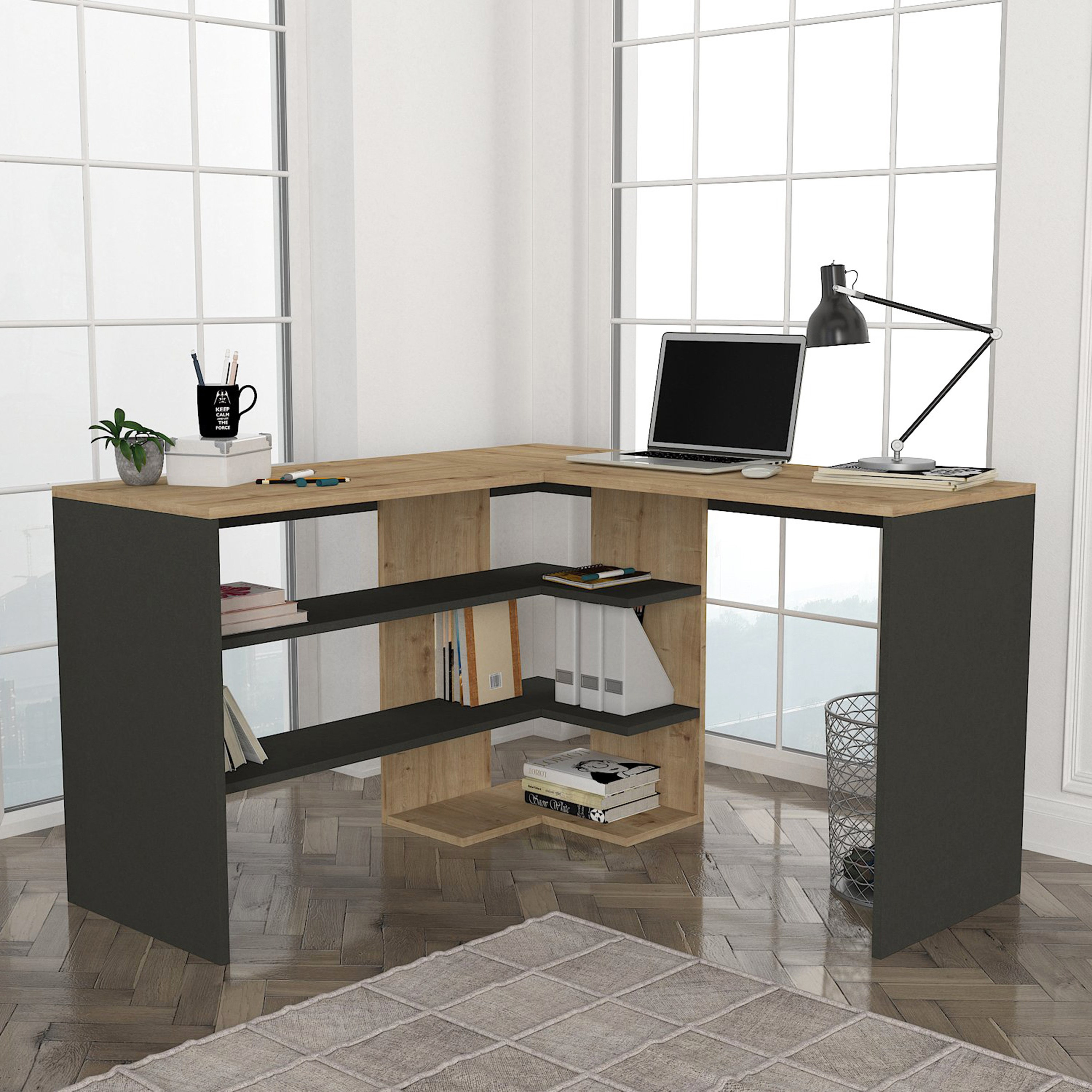 Modulix Imperio Corner L-Shaped Study Desk-hbxfurniture-office-desks-image-1