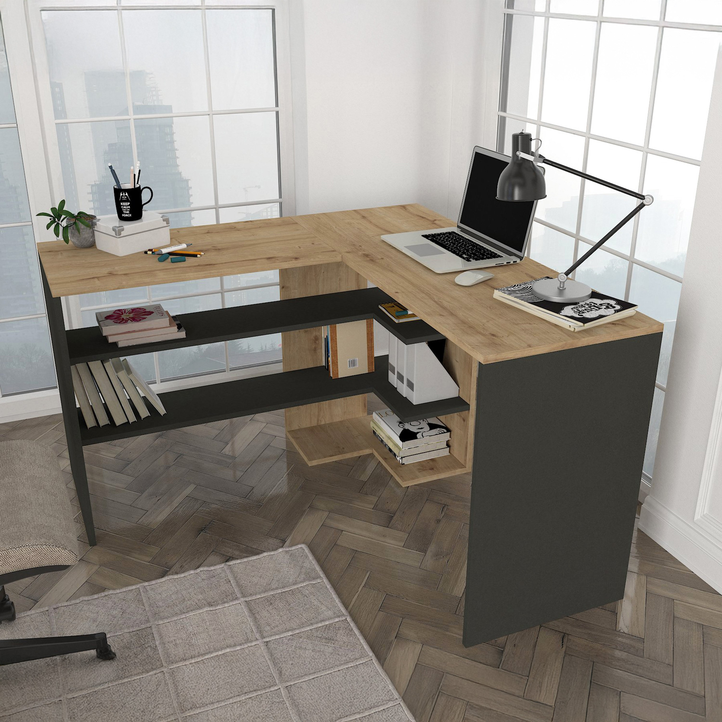 Modulix Imperio Corner L-Shaped Study Desk-hbxfurniture-office-desks-image-3