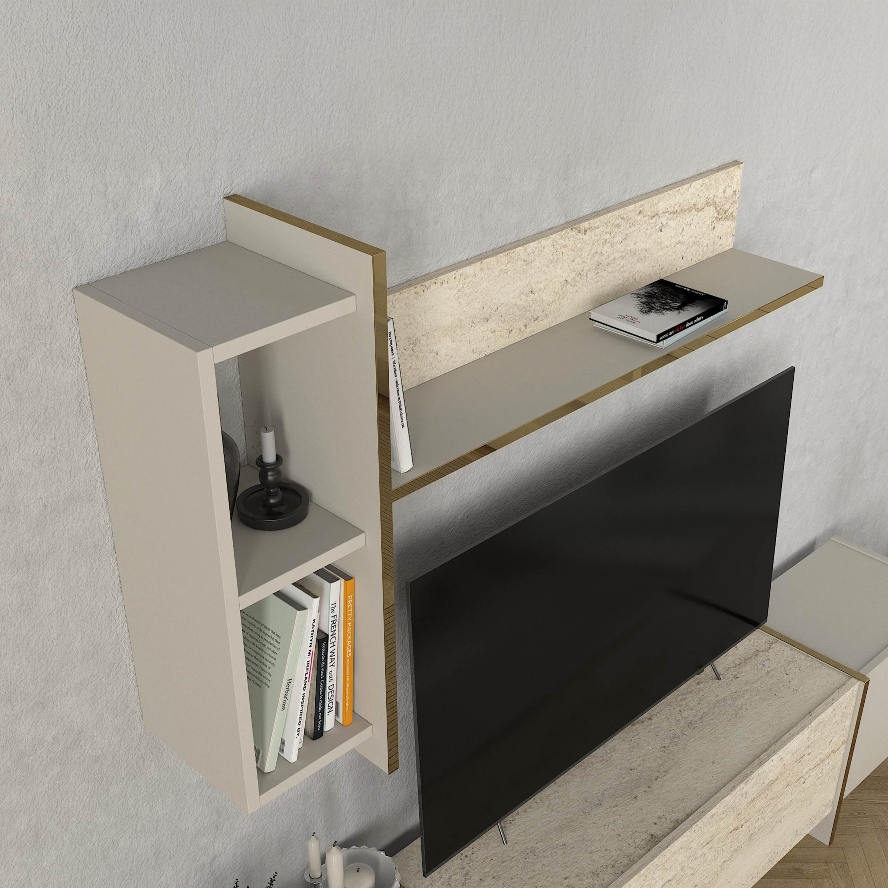 Modulix Veyron 1.8 Meter 2-Door TV Unit with Wall Mounted Shelf for TVs upto 70 inches-hbxlivingroom-mediaunitsandstorage-tvunits-image-5