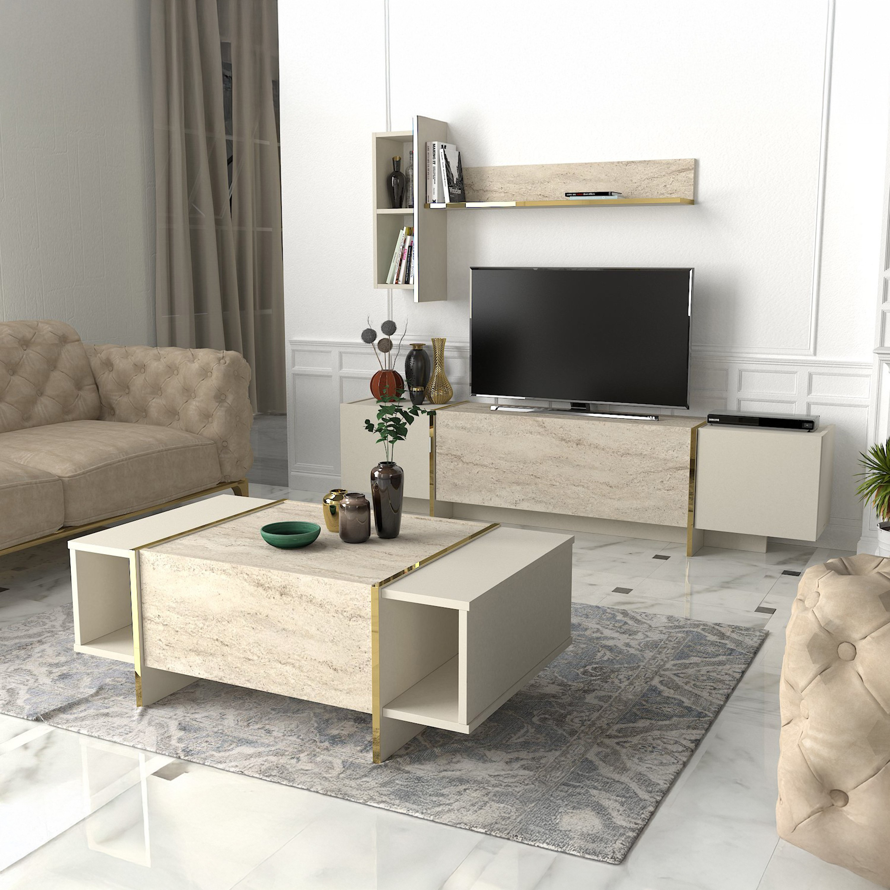 Modulix Veyron 1.8 Meter 2-Door TV Unit with Wall Mounted Shelf for TVs upto 70 inches-hbxlivingroom-mediaunitsandstorage-tvunits-image-6